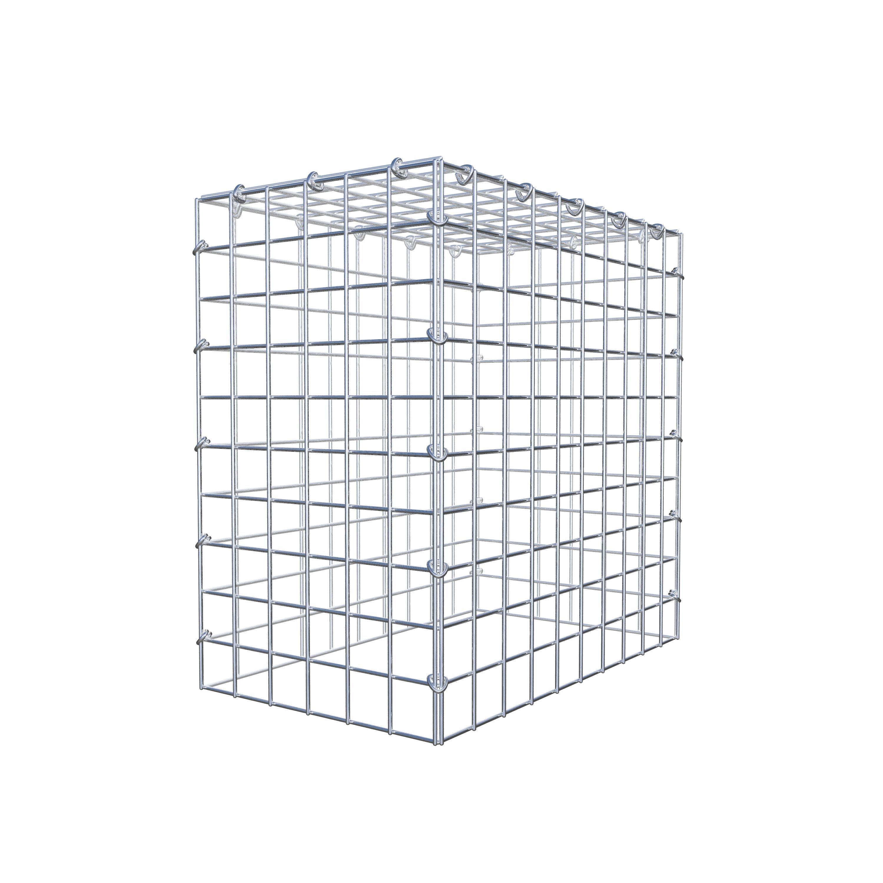 Mounted gabion type 3 50 cm x 50 cm x 30 cm (L x H x D), mesh size 5 cm x 5 cm, C-ring