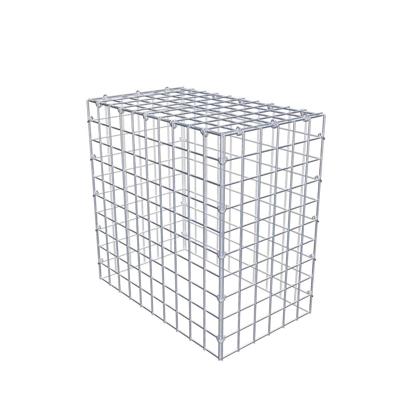 Monteret gabion type 3 50 cm x 50 cm x 30 cm (L x H x D), maskestørrelse 5 cm x 5 cm, C-ring