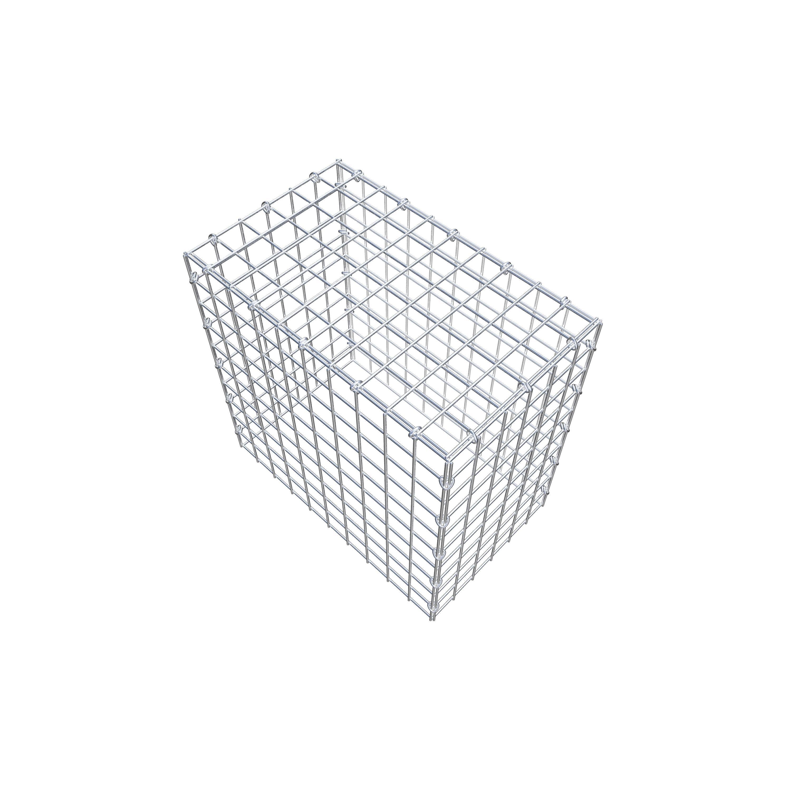 Mounted gabion type 3 50 cm x 50 cm x 30 cm (L x H x D), mesh size 5 cm x 5 cm, C-ring