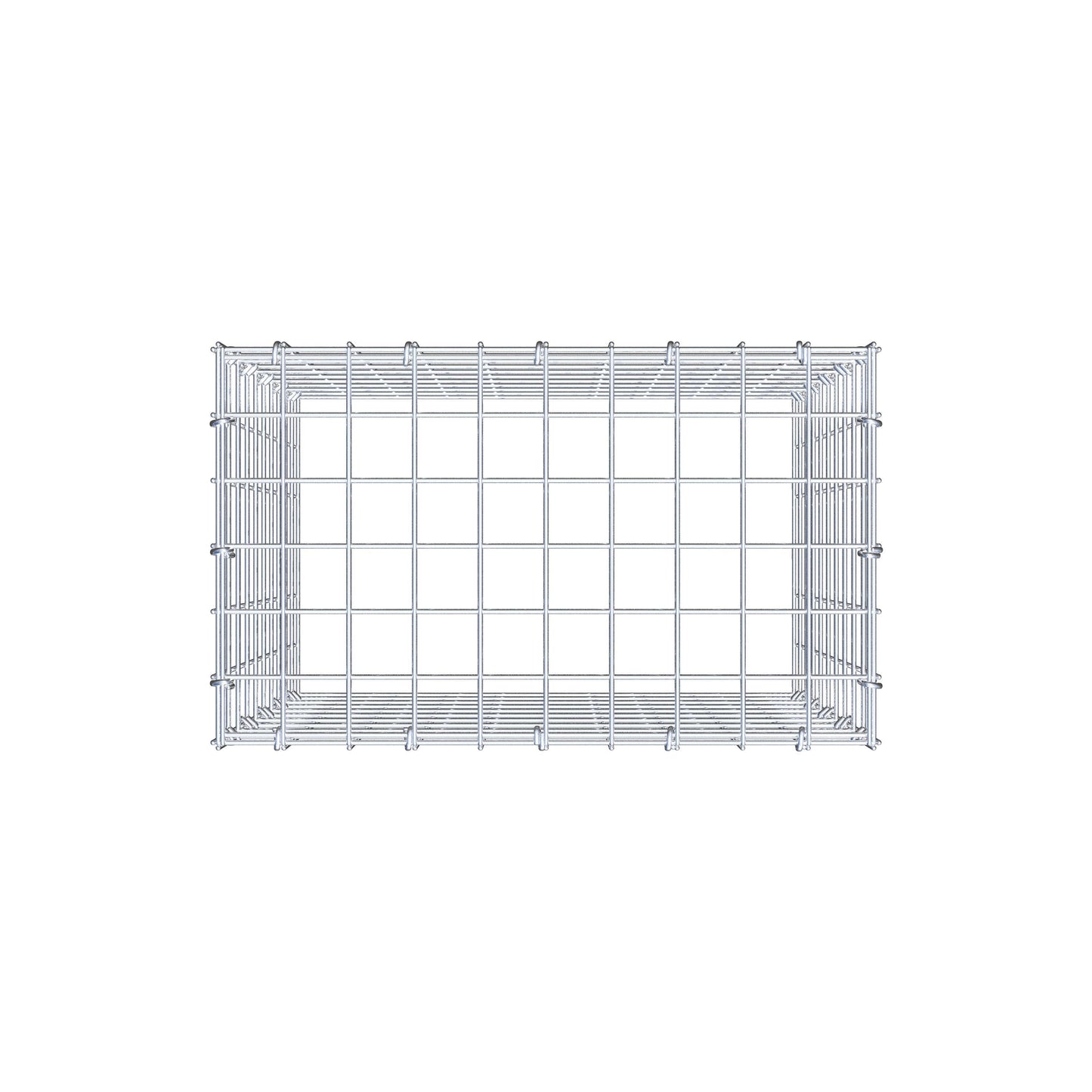 Monteret gabion type 3 50 cm x 50 cm x 30 cm (L x H x D), maskestørrelse 5 cm x 5 cm, C-ring