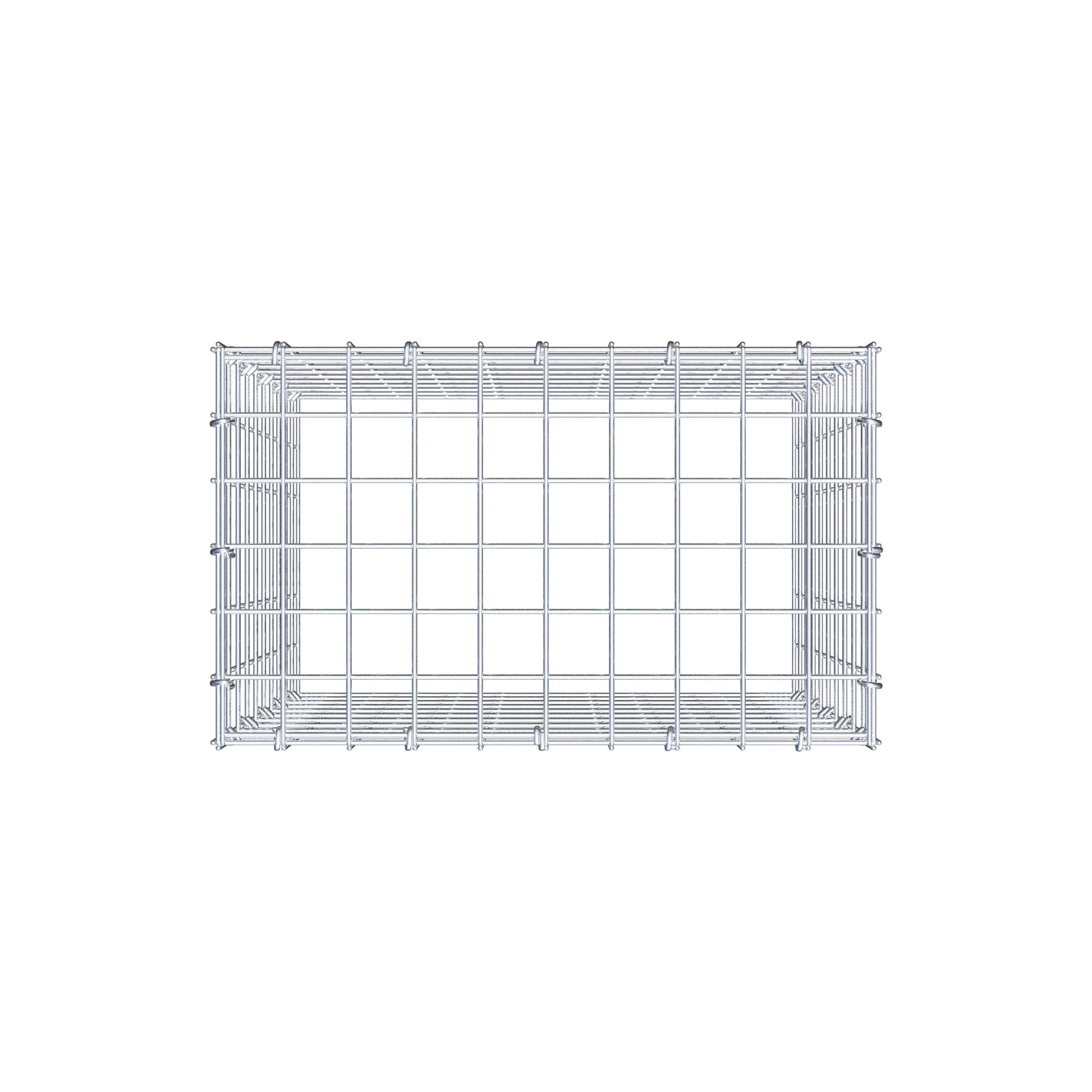 Mounted gabion type 3 50 cm x 50 cm x 30 cm (L x H x D), mesh size 5 cm x 5 cm, C-ring