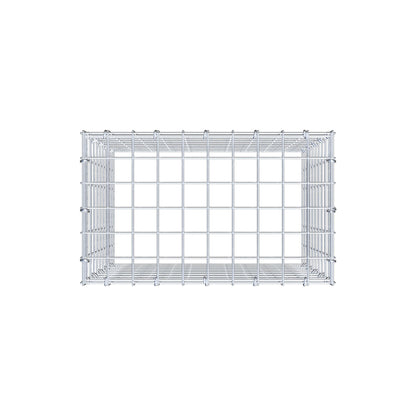 Monteret gabion type 3 50 cm x 50 cm x 30 cm (L x H x D), maskestørrelse 5 cm x 5 cm, C-ring