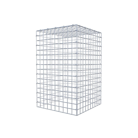 Mounted gabion type 3 80 cm x 50 cm x 50 cm (L x H x D), mesh size 5 cm x 5 cm, C-ring