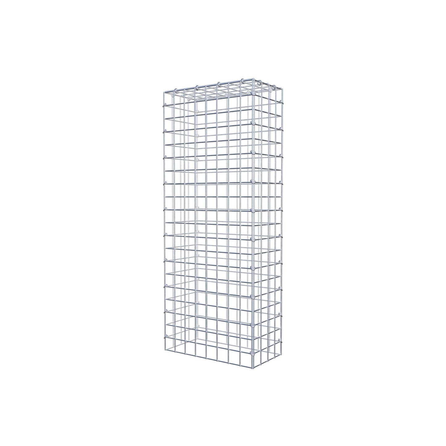 Typ 3 påbyggnadsgabion 100 cm x 20 cm x 40 cm (L x H x D), maskstorlek 5 cm x 5 cm, C-ring