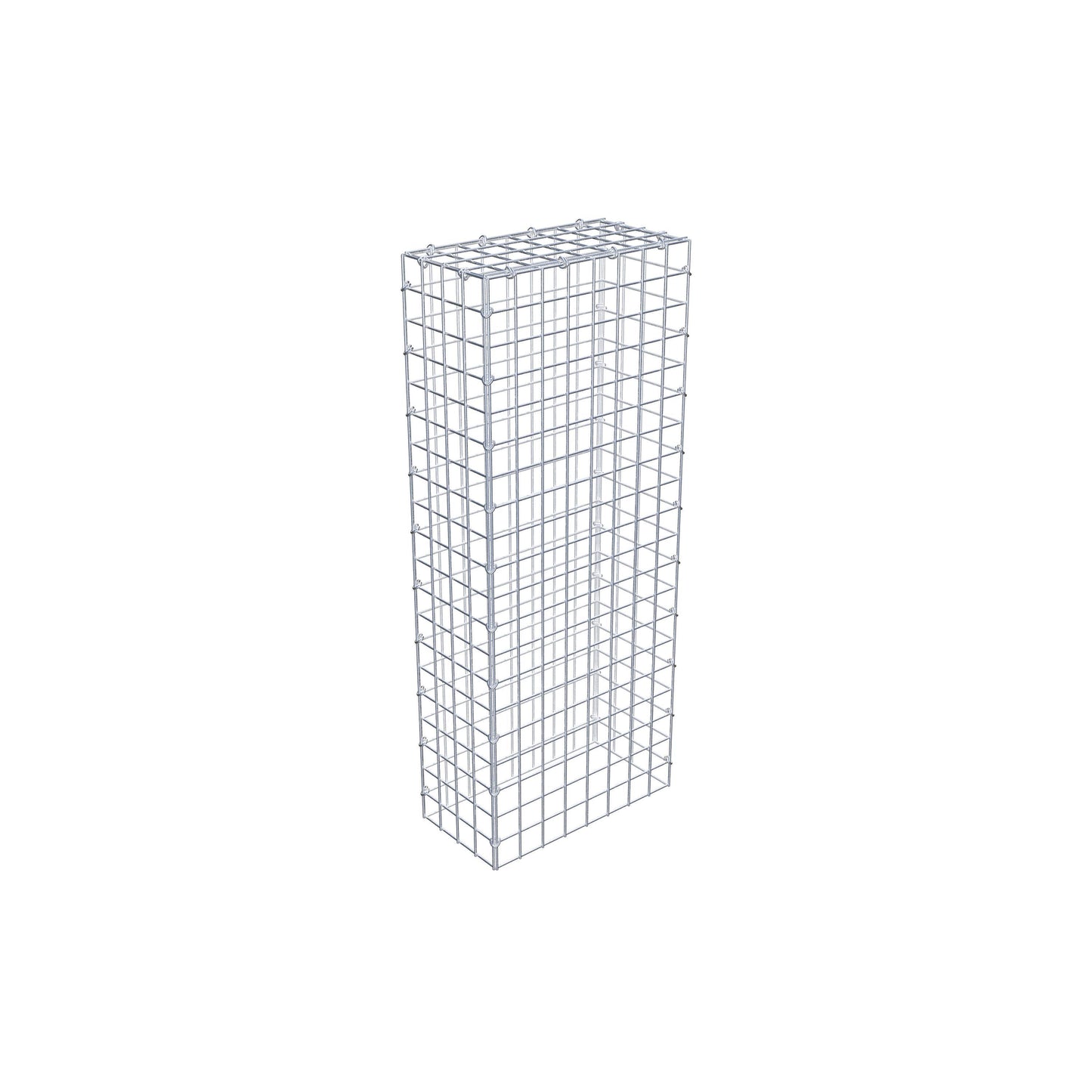 Typ 3 påbyggnadsgabion 100 cm x 20 cm x 40 cm (L x H x D), maskstorlek 5 cm x 5 cm, C-ring