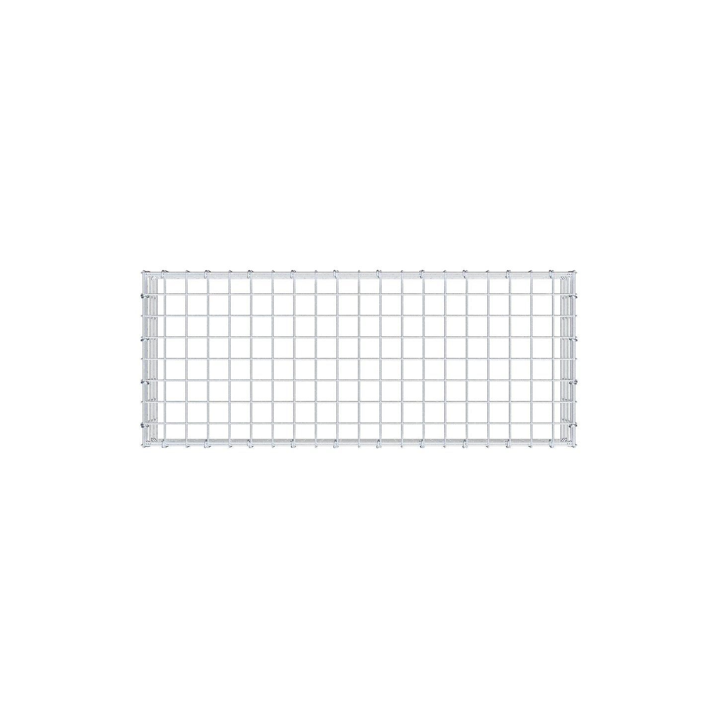 Typ 3 påbyggnadsgabion 100 cm x 20 cm x 40 cm (L x H x D), maskstorlek 5 cm x 5 cm, C-ring