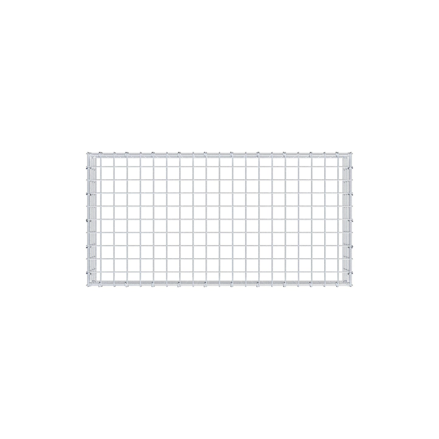 Typ 3 påbyggnadsgabion 100 cm x 20 cm x 50 cm (L x H x D), maskstorlek 5 cm x 5 cm, C-ring