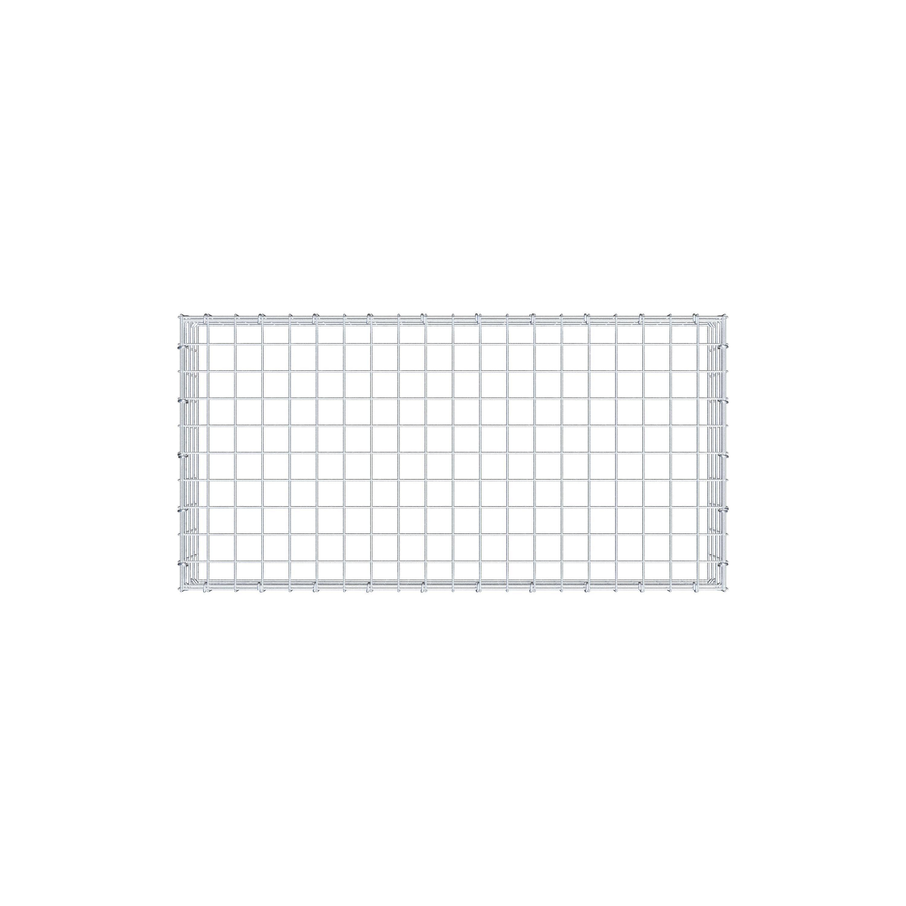 Monteret gabion type 3 100 cm x 20 cm x 50 cm (L x H x D), maskestørrelse 5 cm x 5 cm, C-ring