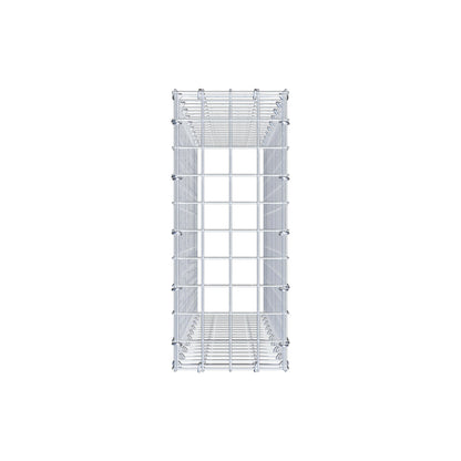 Typ 3 påbyggnadsgabion 100 cm x 20 cm x 50 cm (L x H x D), maskstorlek 5 cm x 5 cm, C-ring
