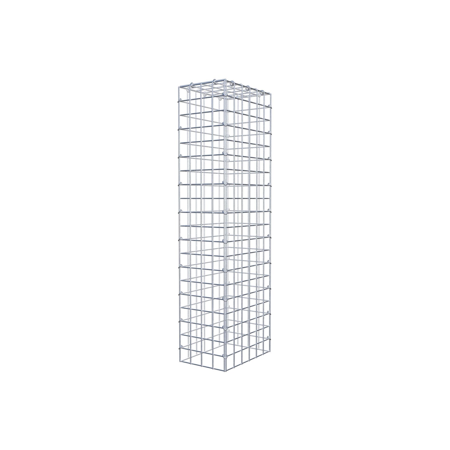 Typ 3 påbyggnadsgabion 100 cm x 30 cm x 20 cm (L x H x D), maskstorlek 5 cm x 5 cm, C-ring