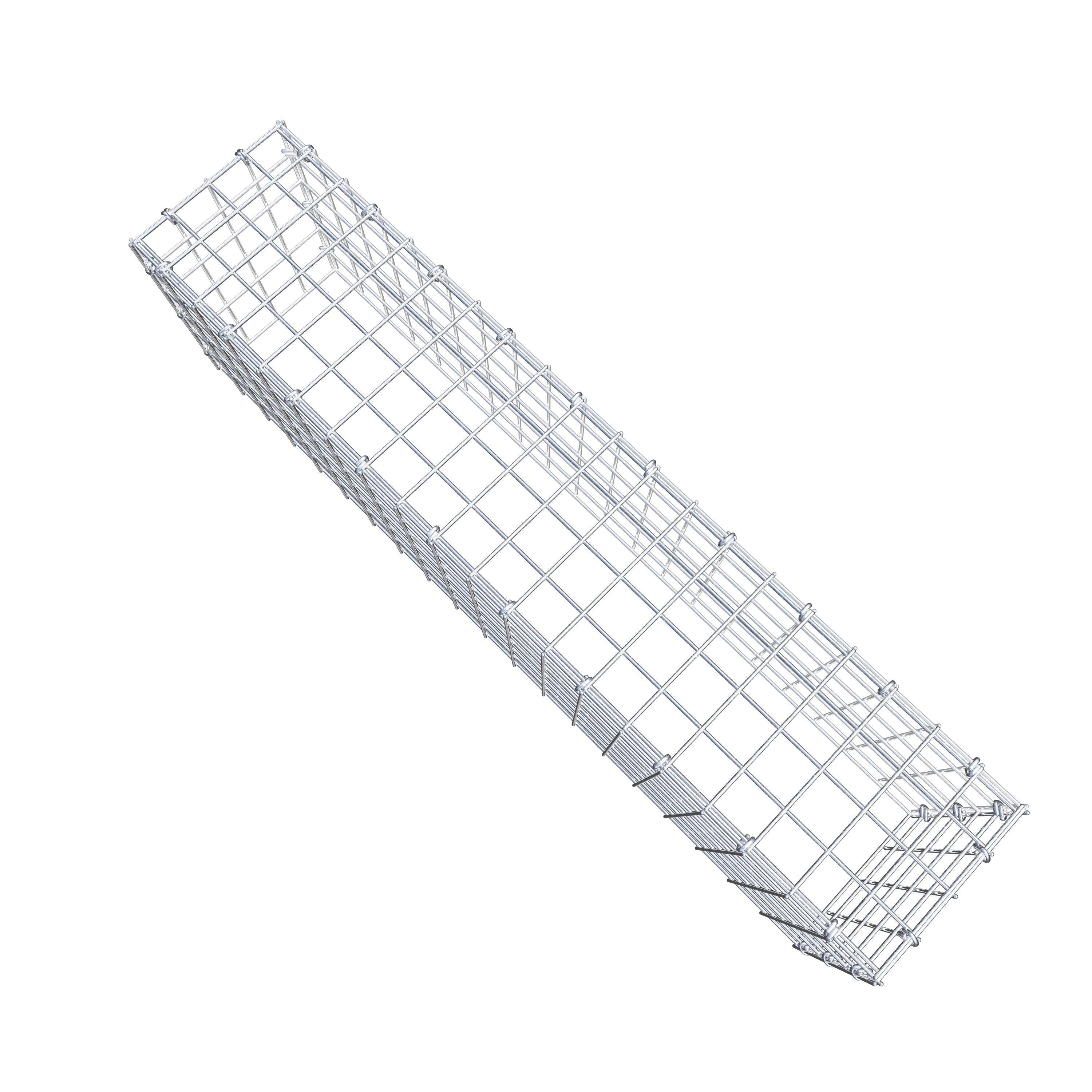 Gabião Tipo 3 100 cm x 30 cm x 20 cm (C x A x P), malhagem 5 cm x 5 cm, anel C