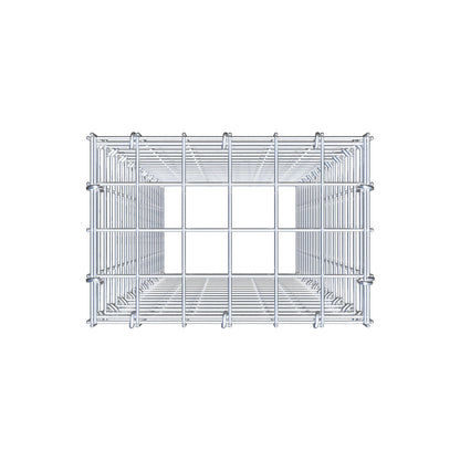 Typ 3 påbyggnadsgabion 100 cm x 30 cm x 20 cm (L x H x D), maskstorlek 5 cm x 5 cm, C-ring