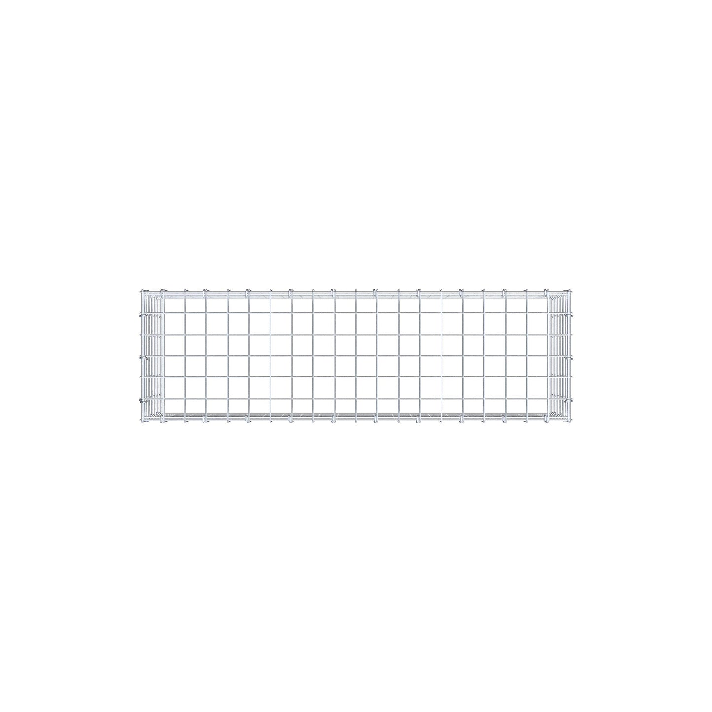 Typ 3 påbyggnadsgabion 100 cm x 30 cm x 30 cm (L x H x D), maskstorlek 5 cm x 5 cm, C-ring