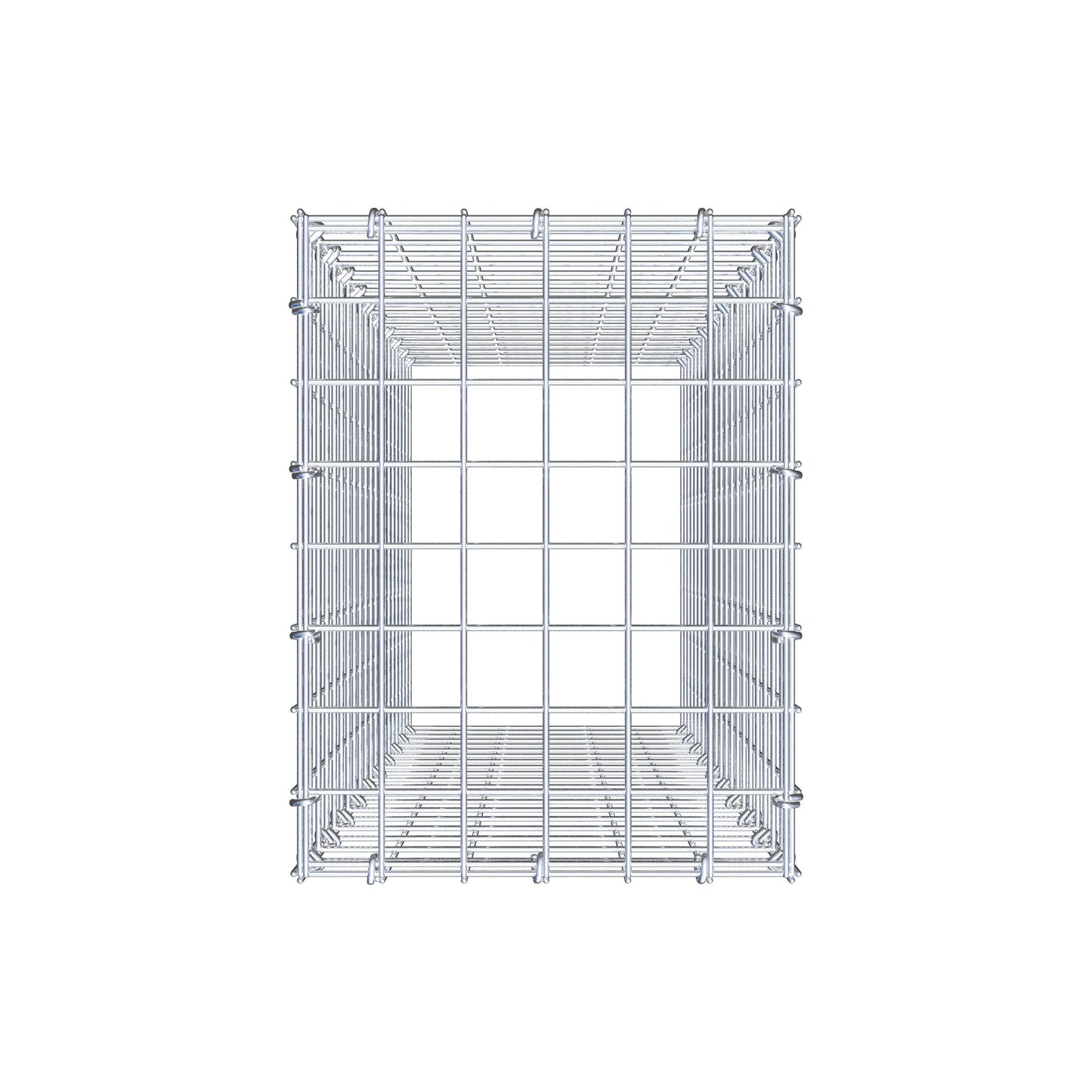 Typ 3 påbyggnadsgabion 100 cm x 30 cm x 40 cm (L x H x D), maskstorlek 5 cm x 5 cm, C-ring