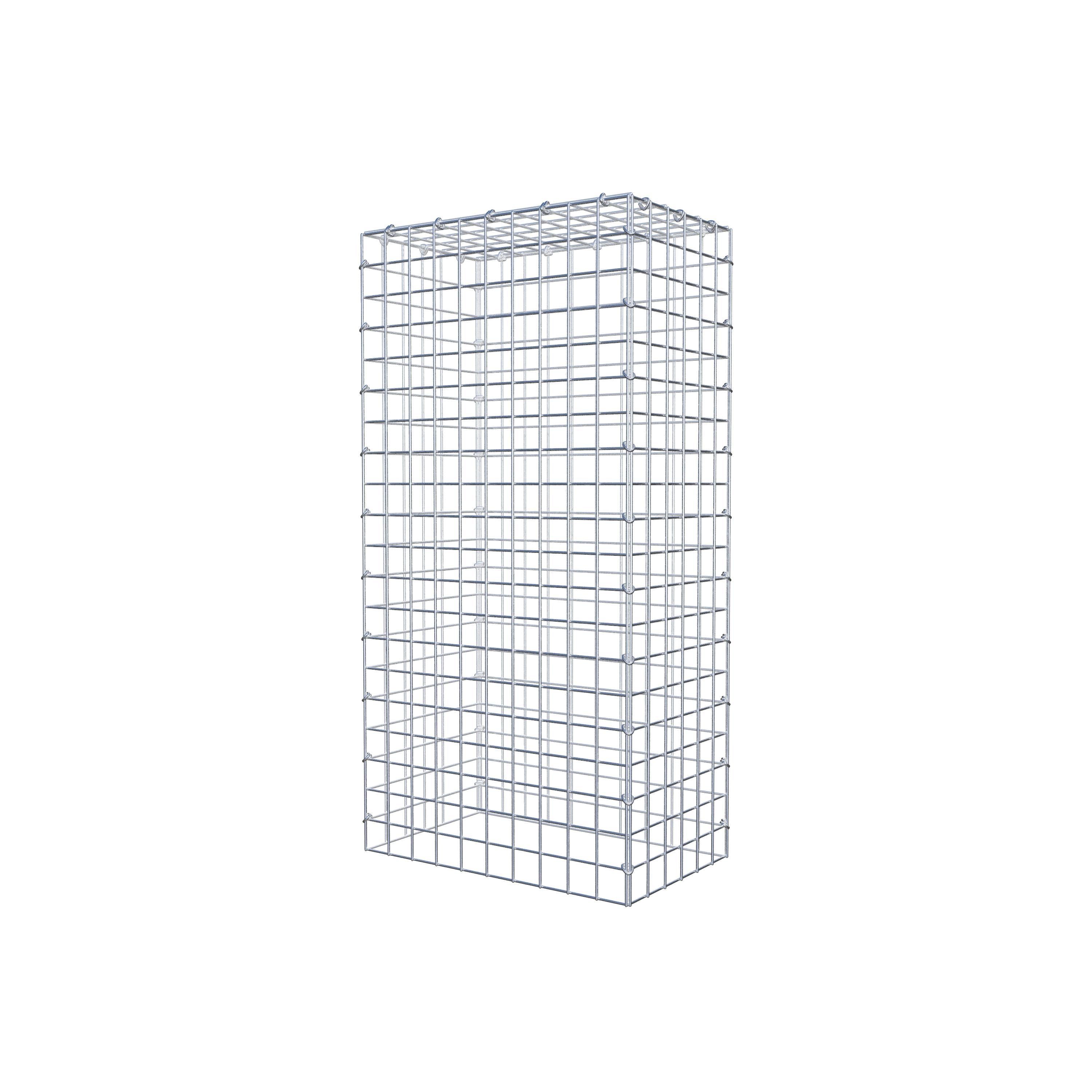 Monteret gabion type 3 100 cm x 30 cm x 50 cm (L x H x D), maskestørrelse 5 cm x 5 cm, C-ring