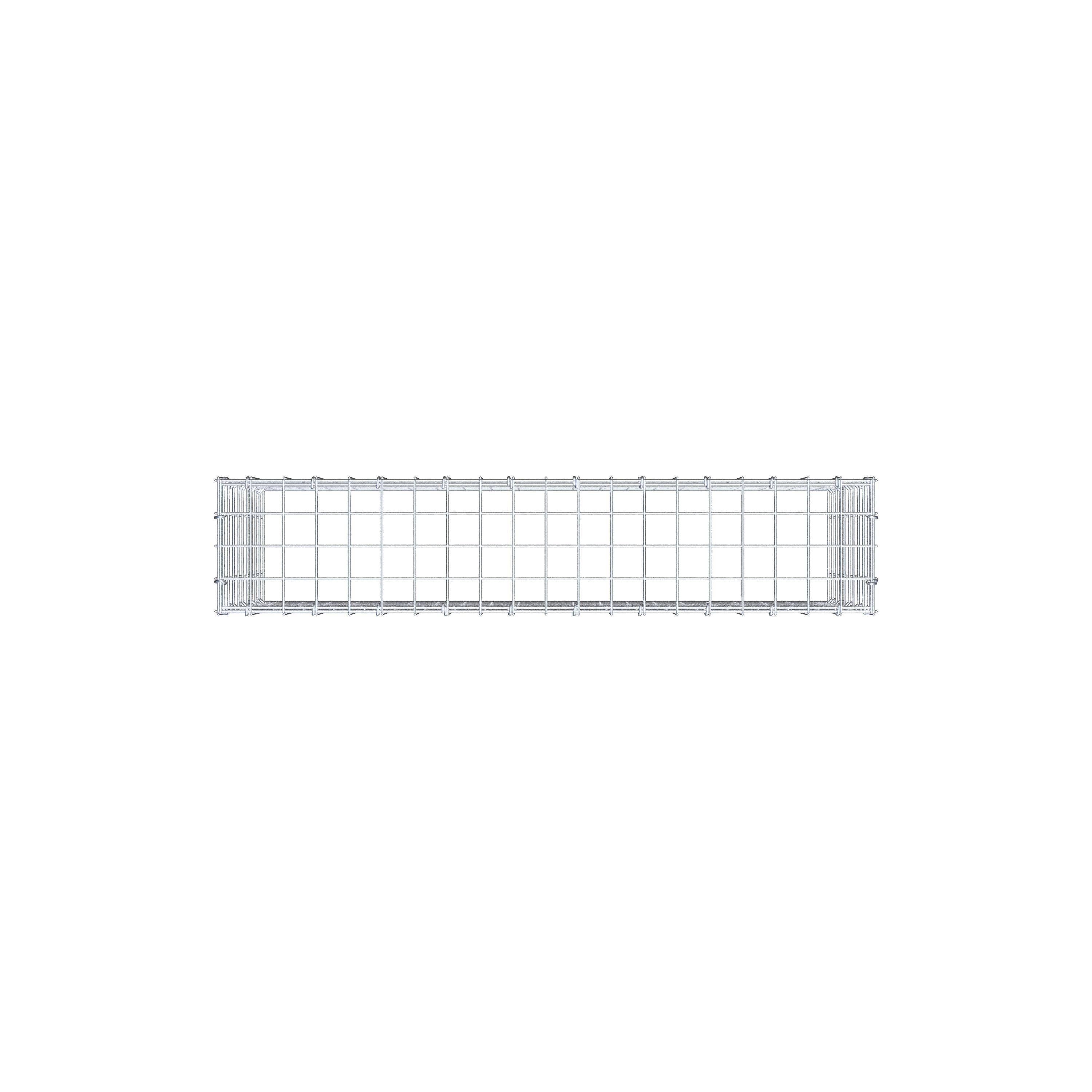 Mounted gabion type 3 100 cm x 50 cm x 20 cm (L x H x D), mesh size 5 cm x 5 cm, C-ring