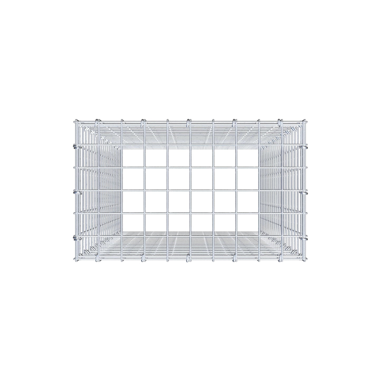 Anbaugabione Typ 3 100 cm x 50 cm x 30 cm (L x H x T), Maschenweite 5 cm x 5 cm, C-Ring