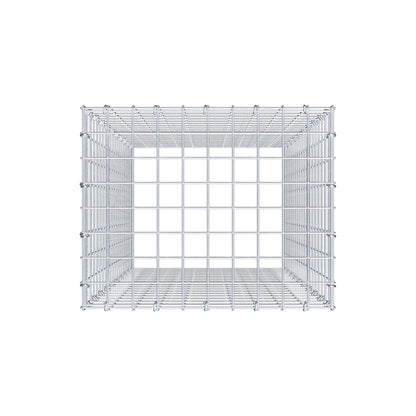 Typ 3 påbyggnadsgabion 100 cm x 50 cm x 40 cm (L x H x D), maskstorlek 5 cm x 5 cm, C-ring