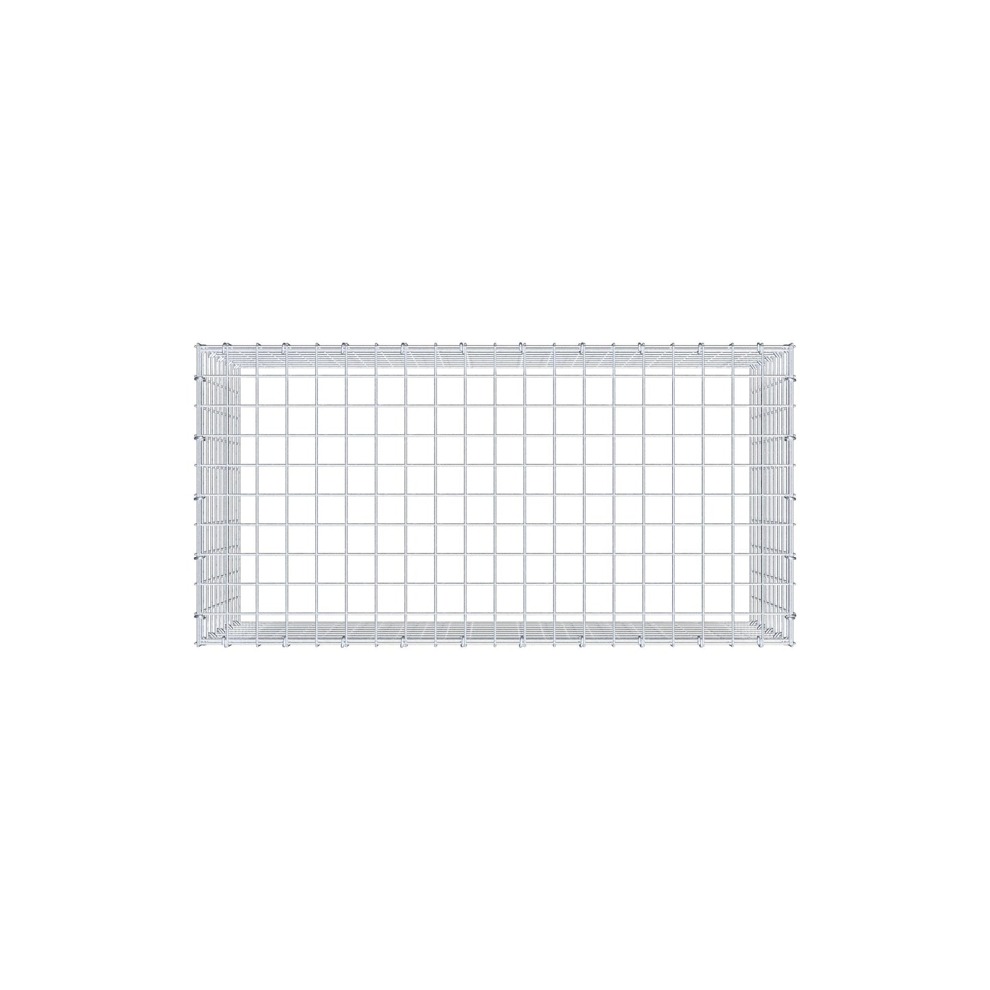 Monteret gabion type 3 100 cm x 50 cm x 50 cm (L x H x D), maskestørrelse 5 cm x 5 cm, C-ring