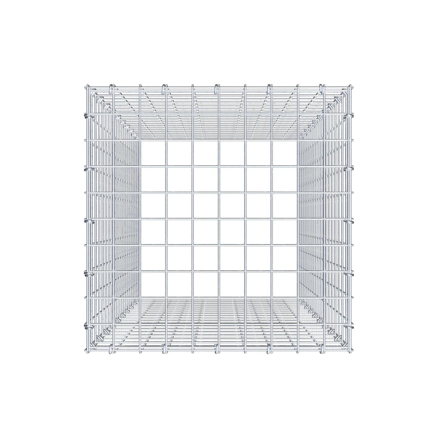 Monteret gabion type 3 100 cm x 50 cm x 50 cm (L x H x D), maskestørrelse 5 cm x 5 cm, C-ring
