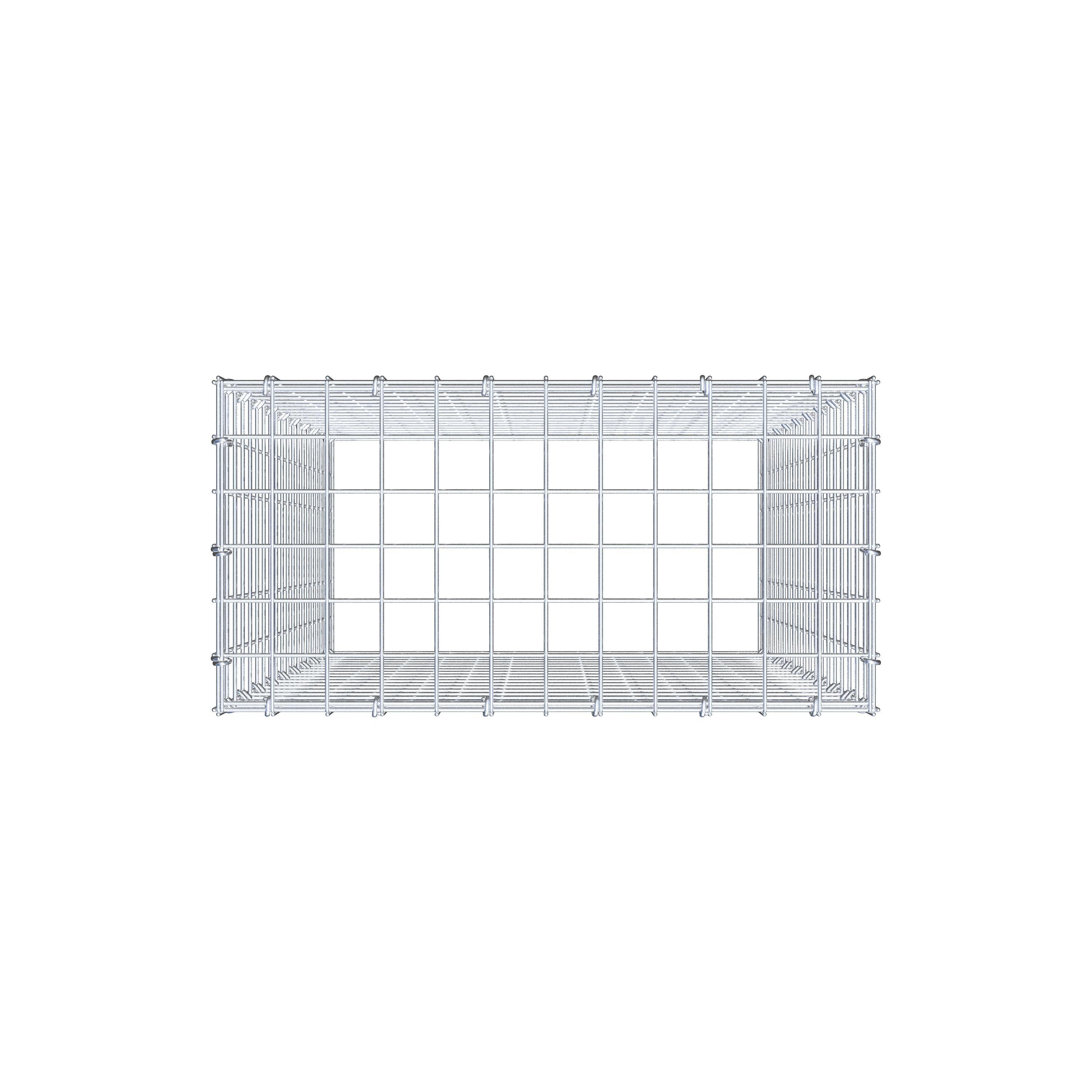 Mounted gabion type 3 100 cm x 60 cm x 30 cm (L x H x D), mesh size 5 cm x 5 cm, C-ring