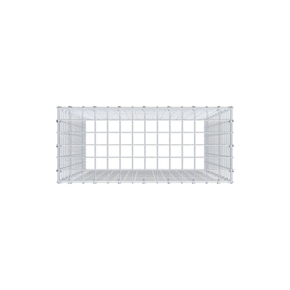 Typ 3 påbyggnadsgabion 100 cm x 70 cm x 30 cm (L x H x D), maskstorlek 5 cm x 5 cm, C-ring
