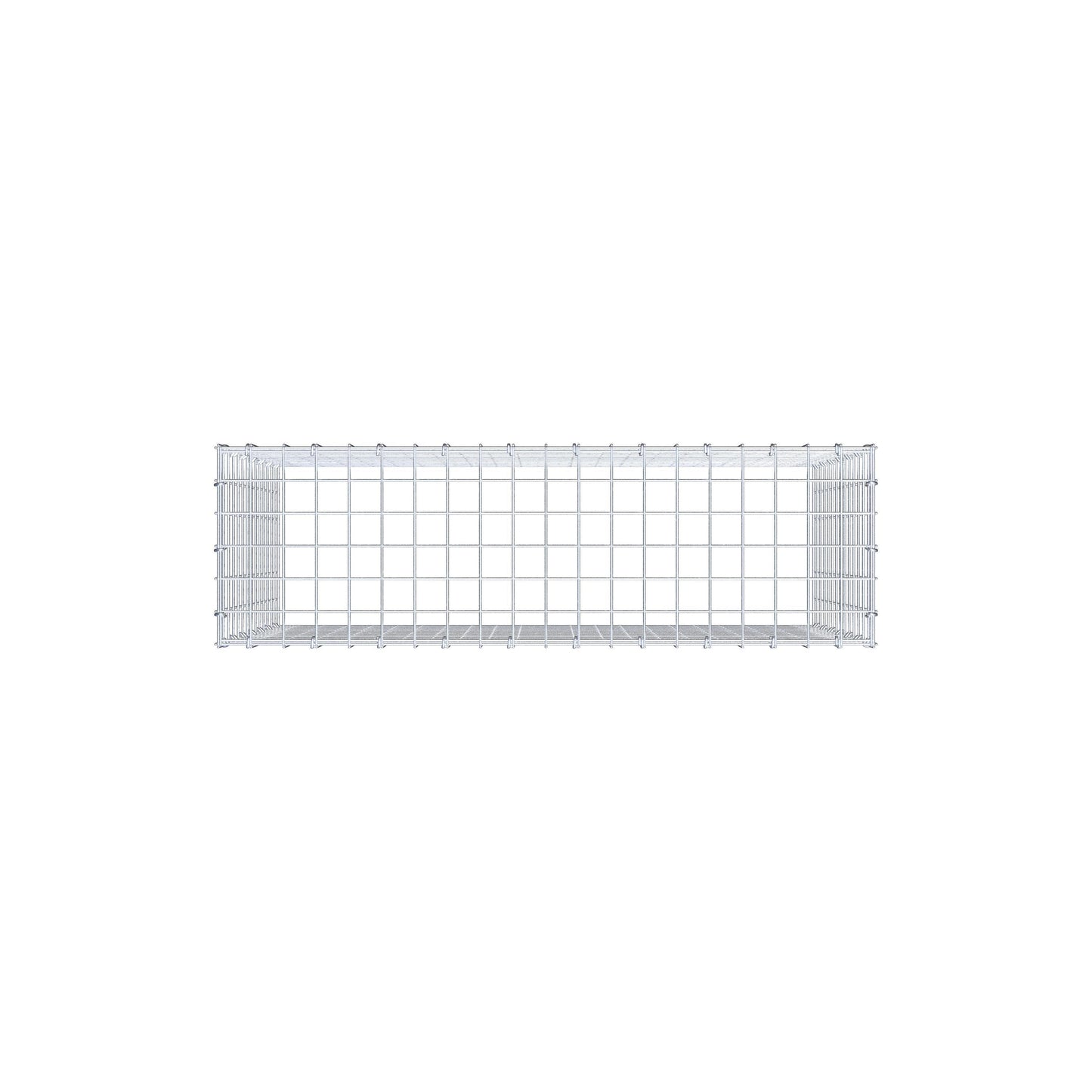 Typ 3 påbyggnadsgabion 100 cm x 70 cm x 30 cm (L x H x D), maskstorlek 5 cm x 5 cm, C-ring
