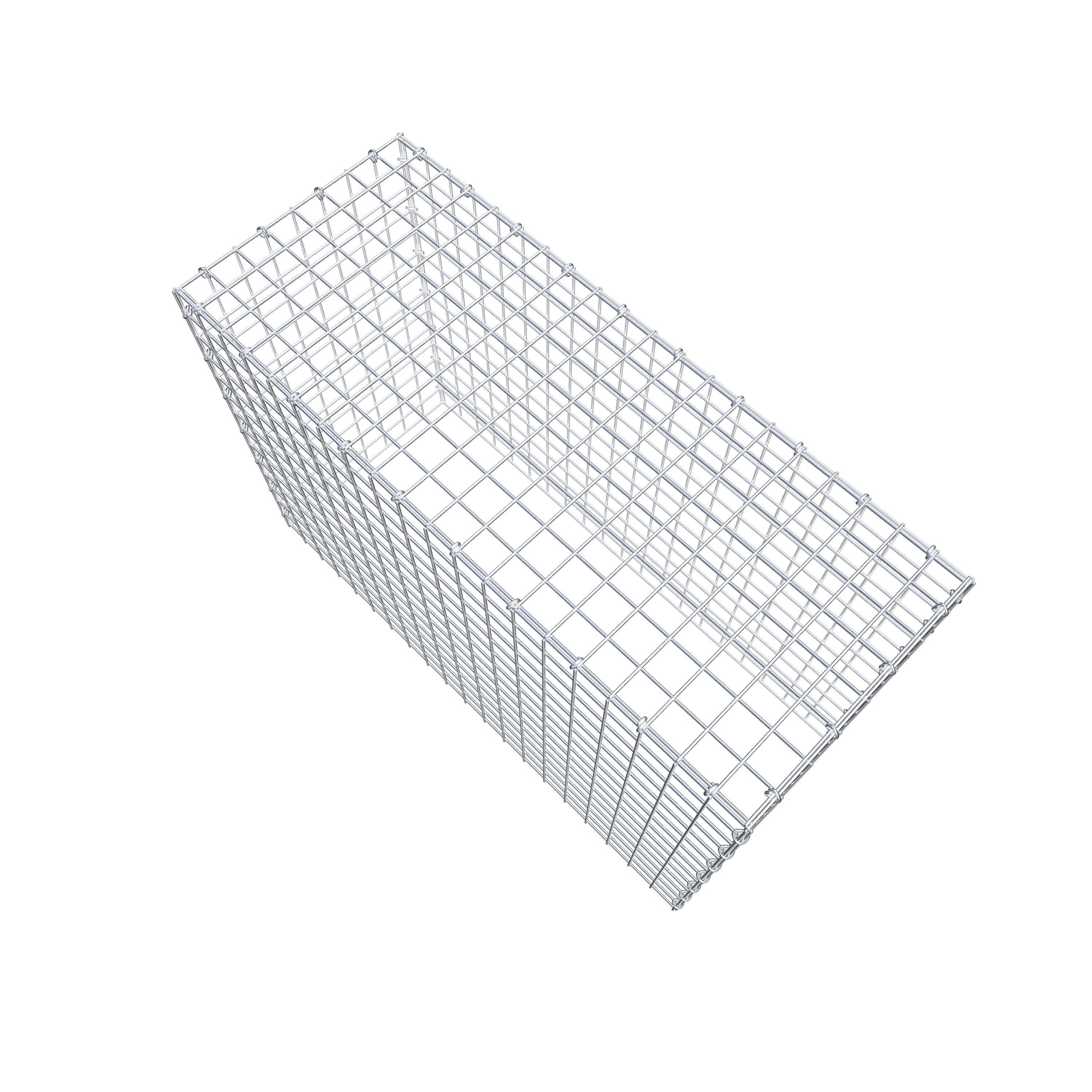 Mounted gabion type 3 100 cm x 70 cm x 40 cm (L x H x D), mesh size 5 cm x 5 cm, C-ring