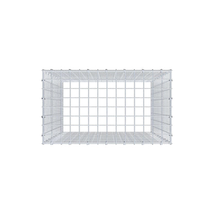 Typ 3 påbyggnadsgabion 100 cm x 70 cm x 40 cm (L x H x D), maskstorlek 5 cm x 5 cm, C-ring