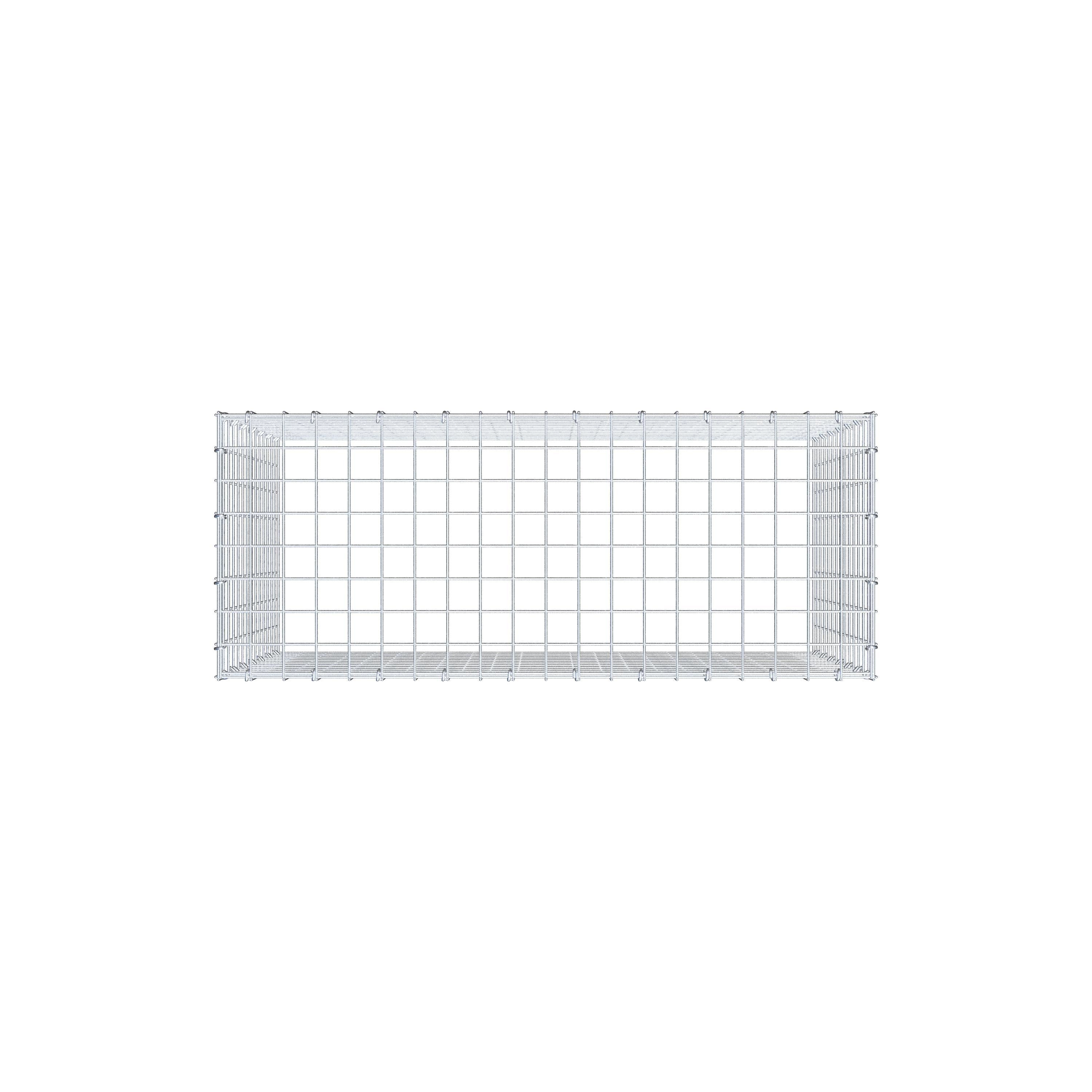 Mounted gabion type 3 100 cm x 70 cm x 40 cm (L x H x D), mesh size 5 cm x 5 cm, C-ring