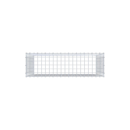 Monteret gabion type 3 100 cm x 80 cm x 30 cm (L x H x D), maskestørrelse 5 cm x 5 cm, C-ring