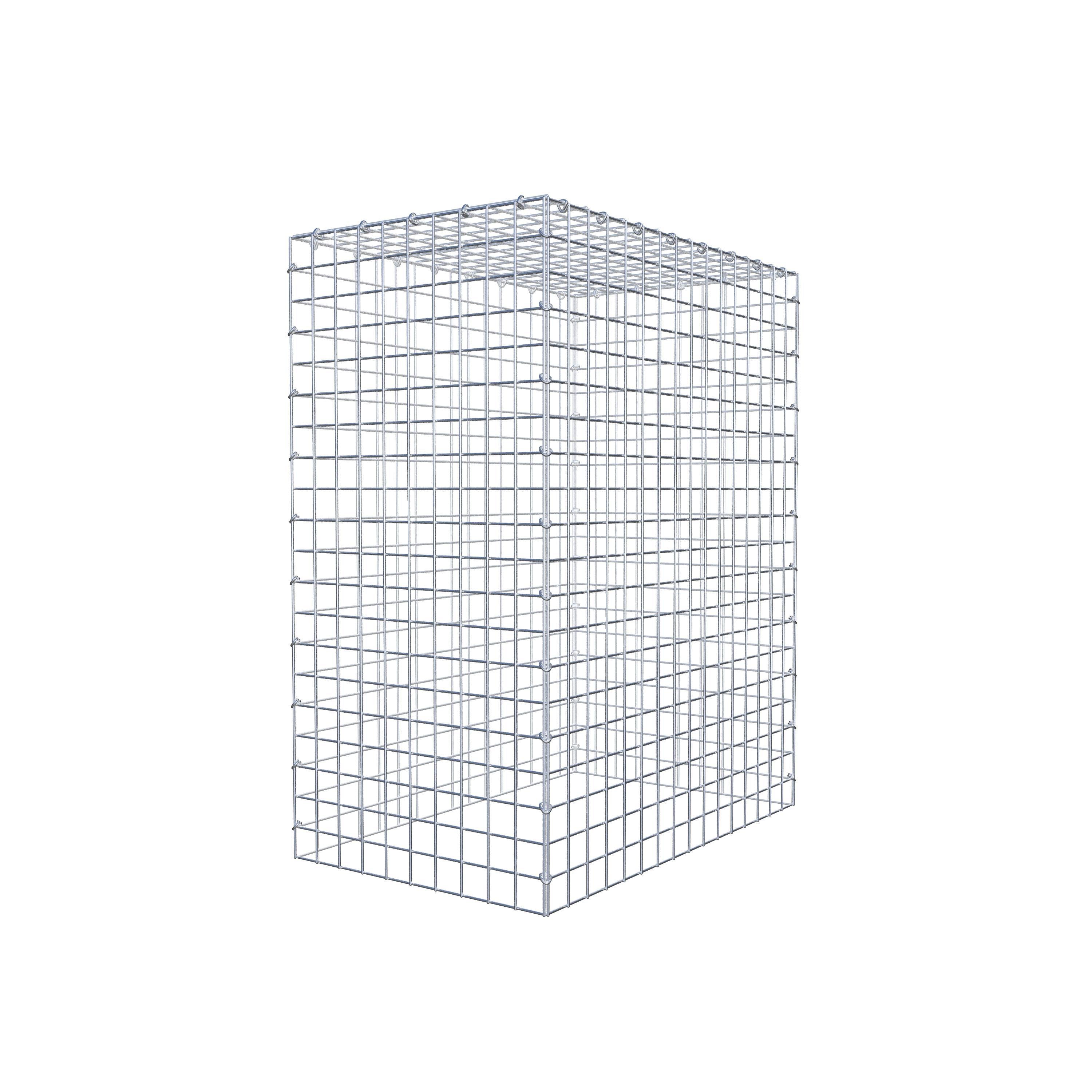 Mounted gabion type 3 100 cm x 80 cm x 50 cm (L x H x D), mesh size 5 cm x 5 cm, C-ring