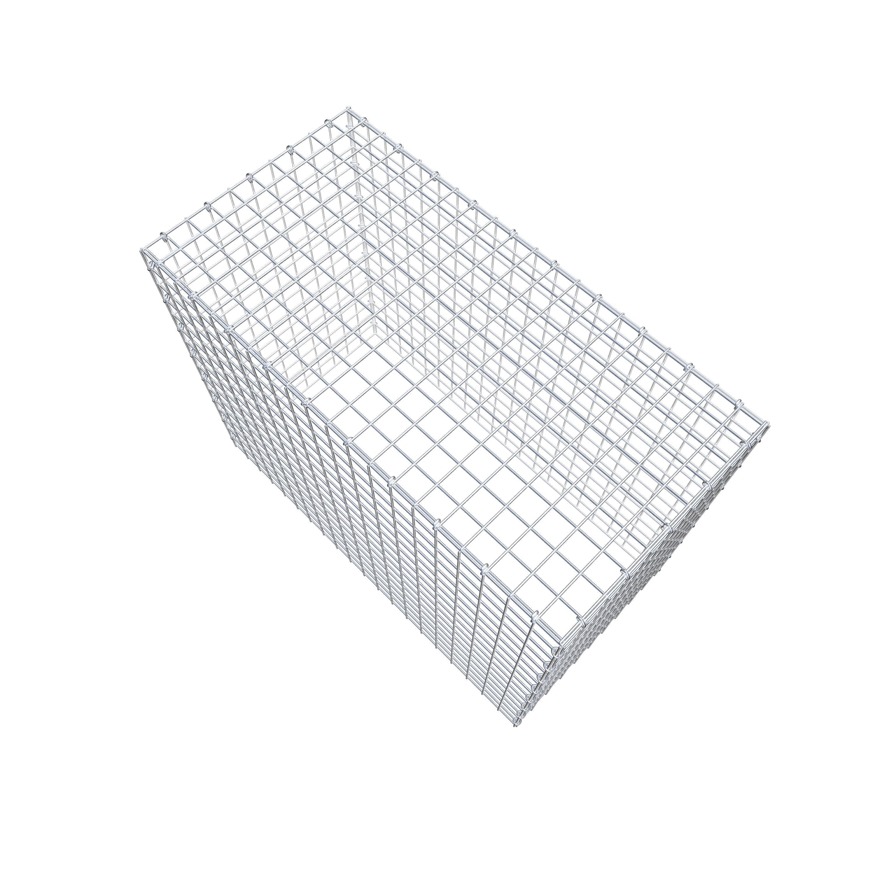 Mounted gabion type 3 100 cm x 80 cm x 50 cm (L x H x D), mesh size 5 cm x 5 cm, C-ring