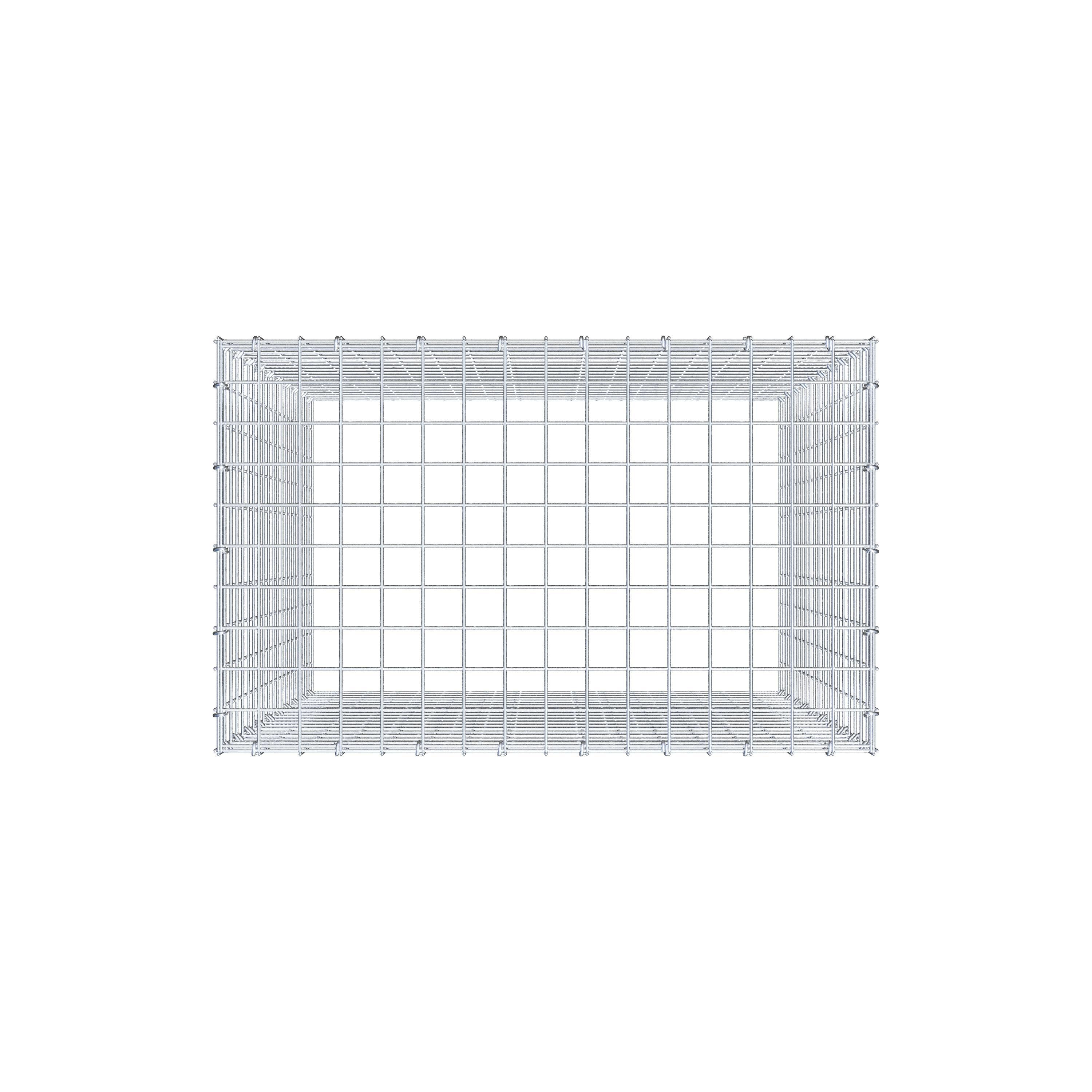 Mounted gabion type 3 100 cm x 80 cm x 50 cm (L x H x D), mesh size 5 cm x 5 cm, C-ring