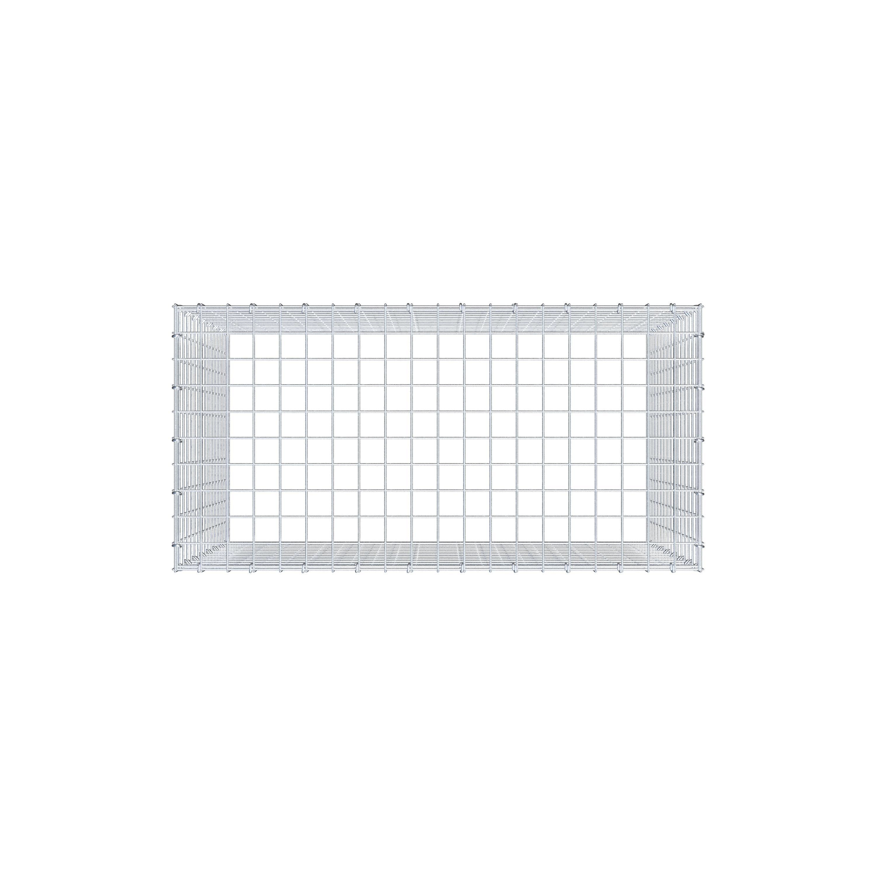 Mounted gabion type 3 100 cm x 80 cm x 50 cm (L x H x D), mesh size 5 cm x 5 cm, C-ring