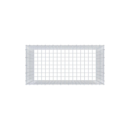 Typ 3 påbyggnadsgabion 100 cm x 80 cm x 50 cm (L x H x D), maskstorlek 5 cm x 5 cm, C-ring