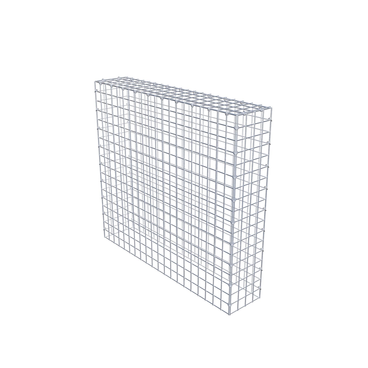 Typ 3 påbyggnadsgabion 100 cm x 90 cm x 20 cm (L x H x D), maskstorlek 5 cm x 5 cm, C-ring