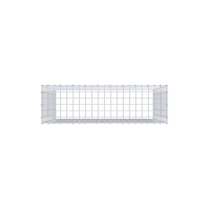 Typ 3 påbyggnadsgabion 100 cm x 90 cm x 30 cm (L x H x D), maskstorlek 5 cm x 5 cm, C-ring