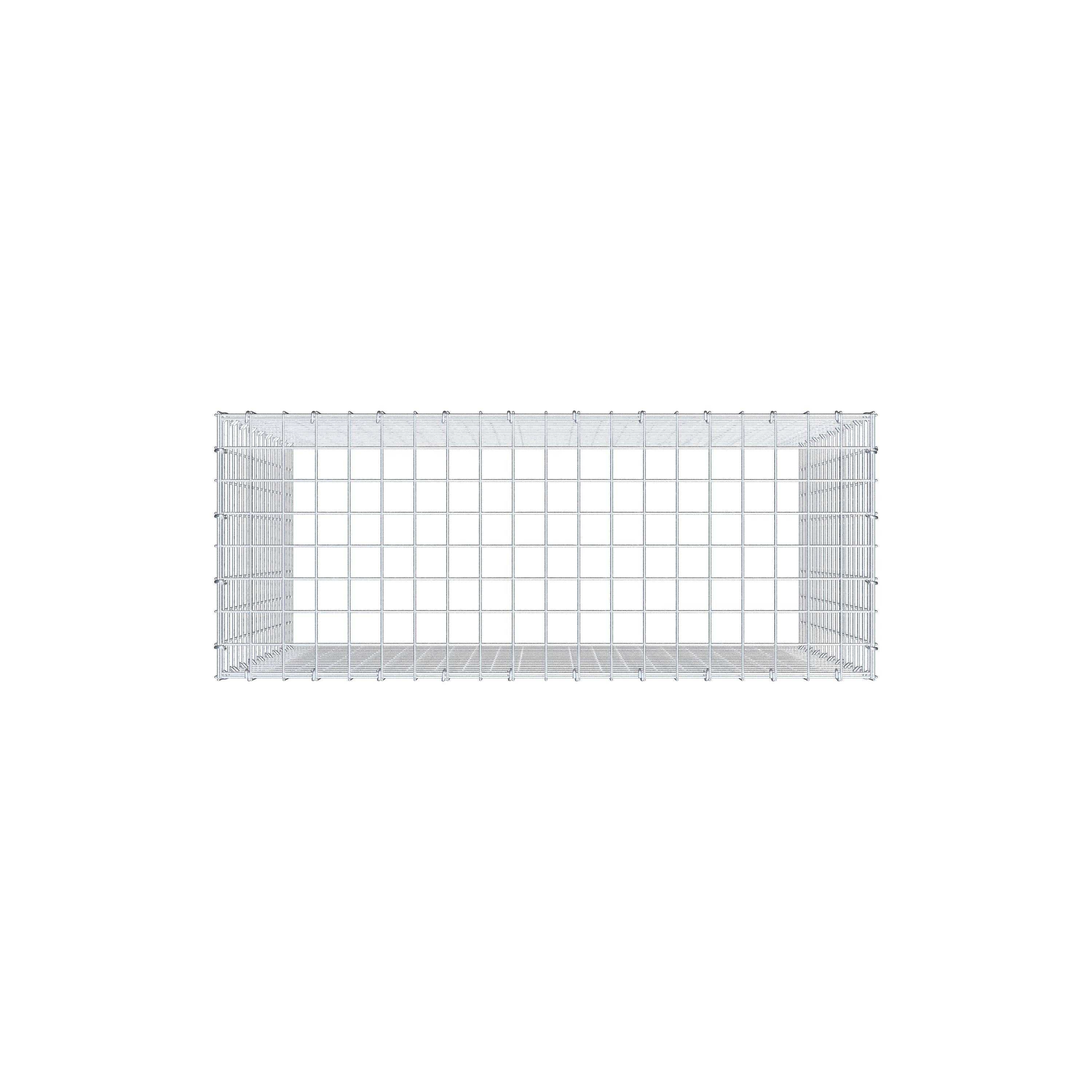 Gabbione aggiuntivo di tipo 3 100 cm x 90 cm x 40 cm (L x H x P), maglia 5 cm x 5 cm, anello a C