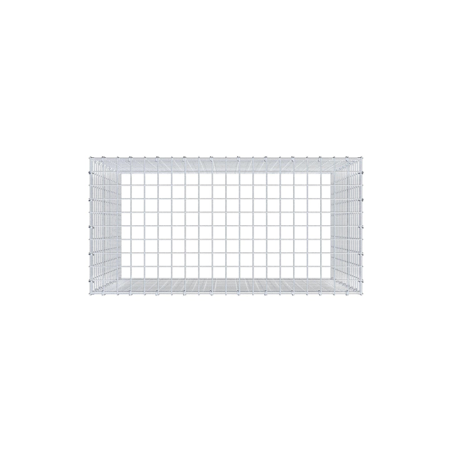 Mounted gabion type 3 100 cm x 90 cm x 50 cm (L x H x D), mesh size 5 cm x 5 cm, C-ring