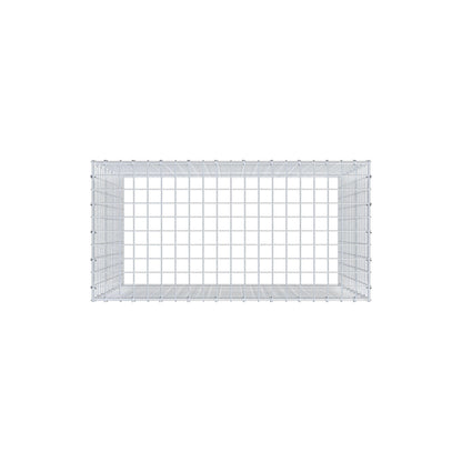 Mounted gabion type 3 100 cm x 90 cm x 50 cm (L x H x D), mesh size 5 cm x 5 cm, C-ring