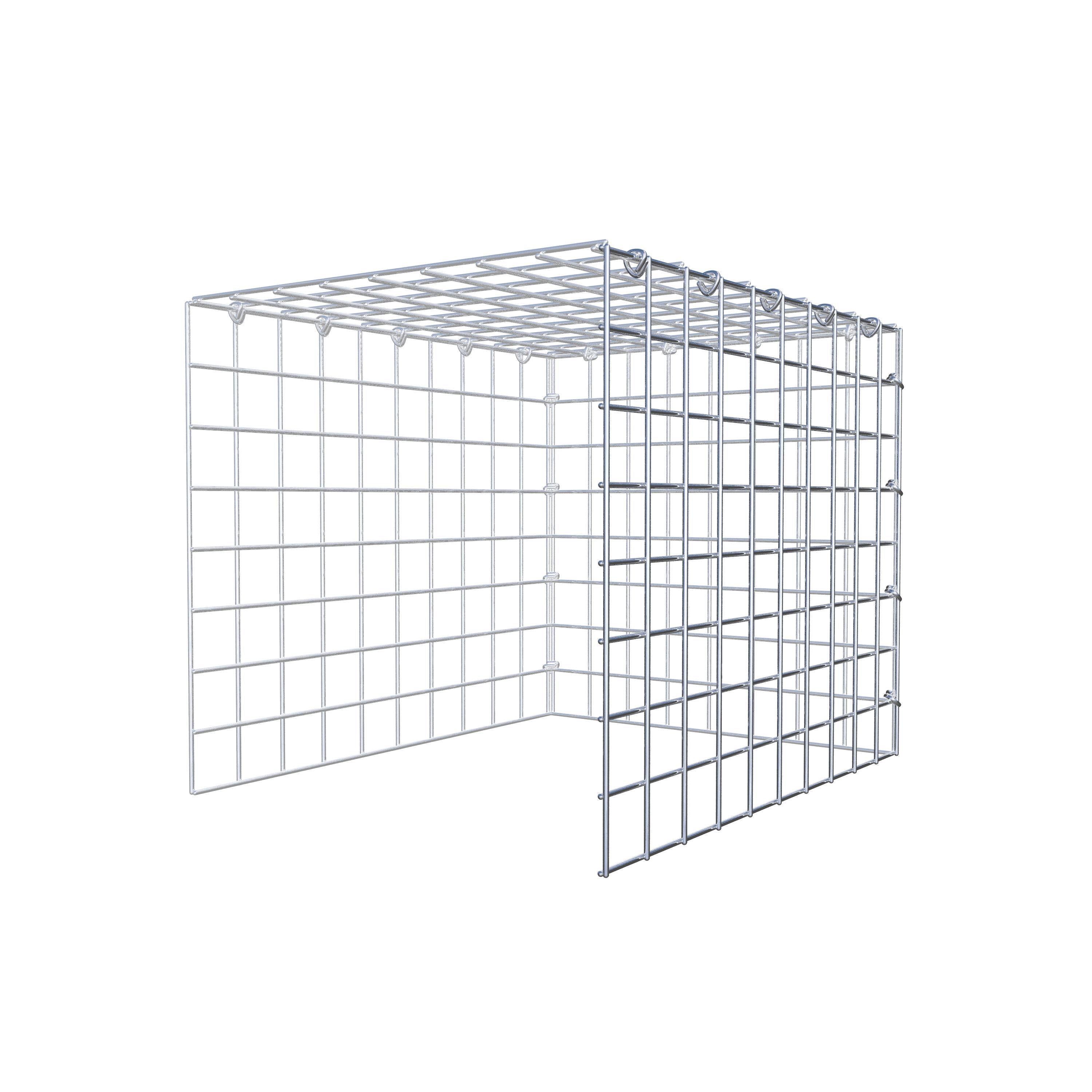 Monteret gabion type 4 50 cm x 40 cm x 40 cm (L x H x D), maskestørrelse 5 cm x 5 cm, C-ring