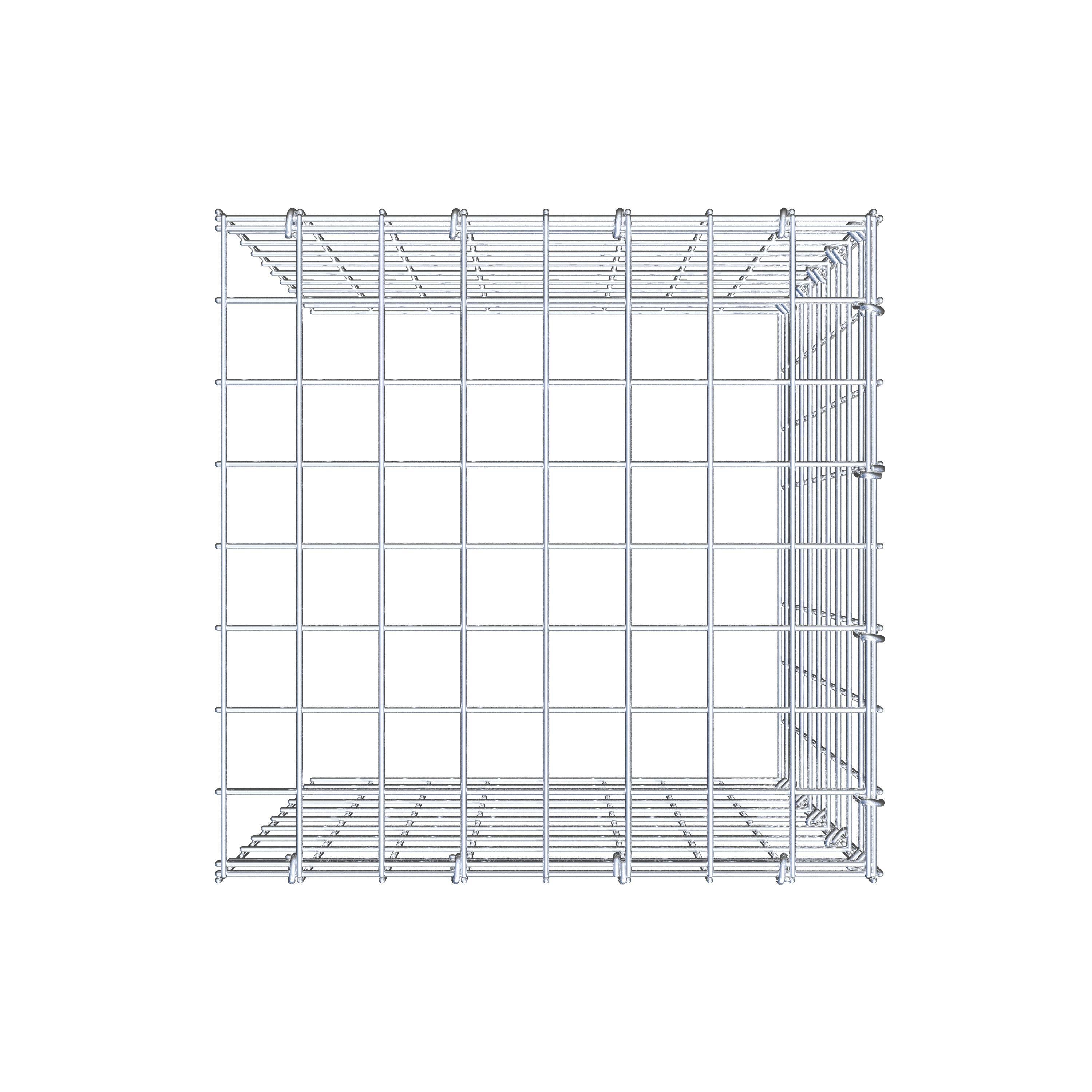 Monteret gabion type 4 50 cm x 40 cm x 40 cm (L x H x D), maskestørrelse 5 cm x 5 cm, C-ring