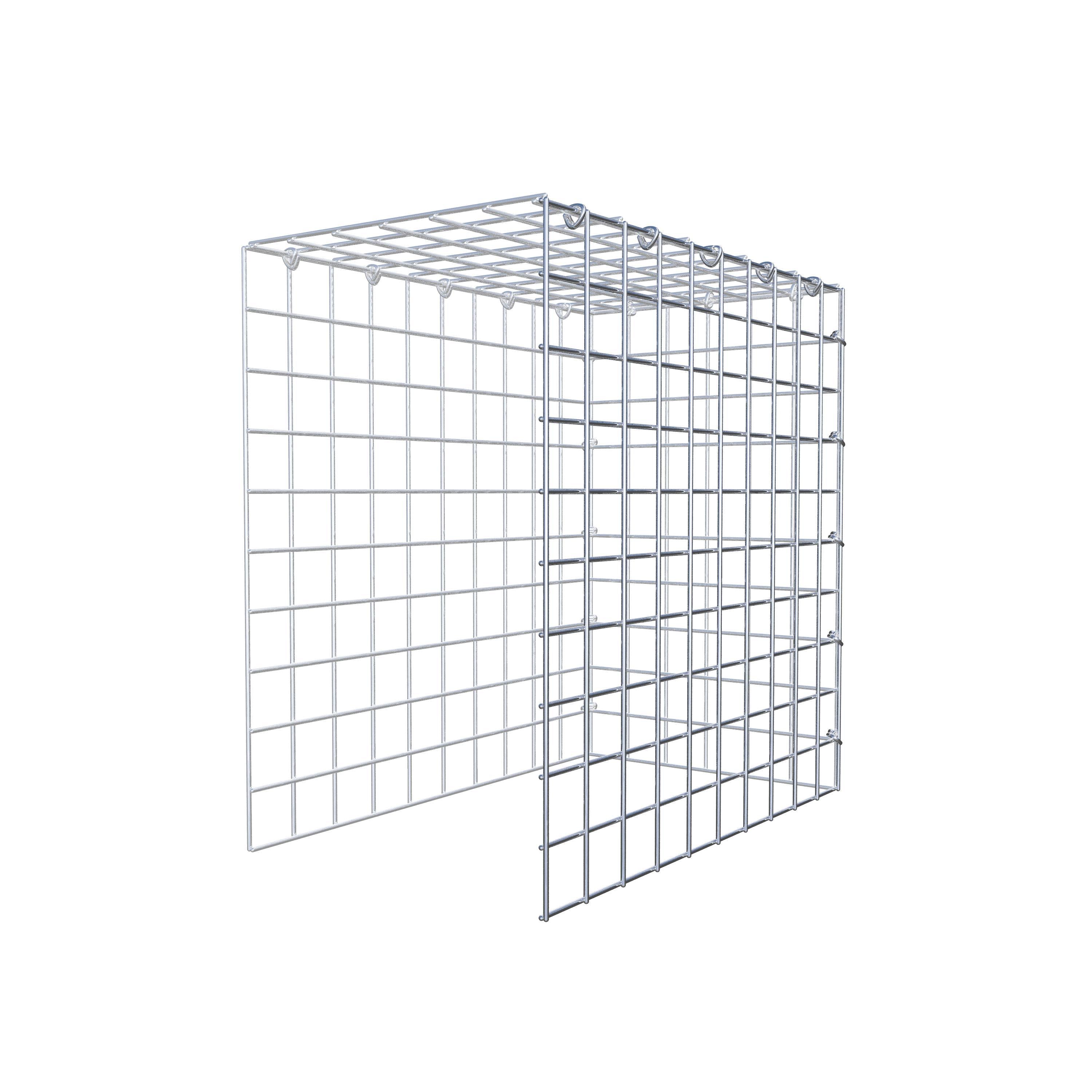 Mounted gabion type 4 50 cm x 50 cm x 30 cm (L x H x D), mesh size 5 cm x 5 cm, C-ring