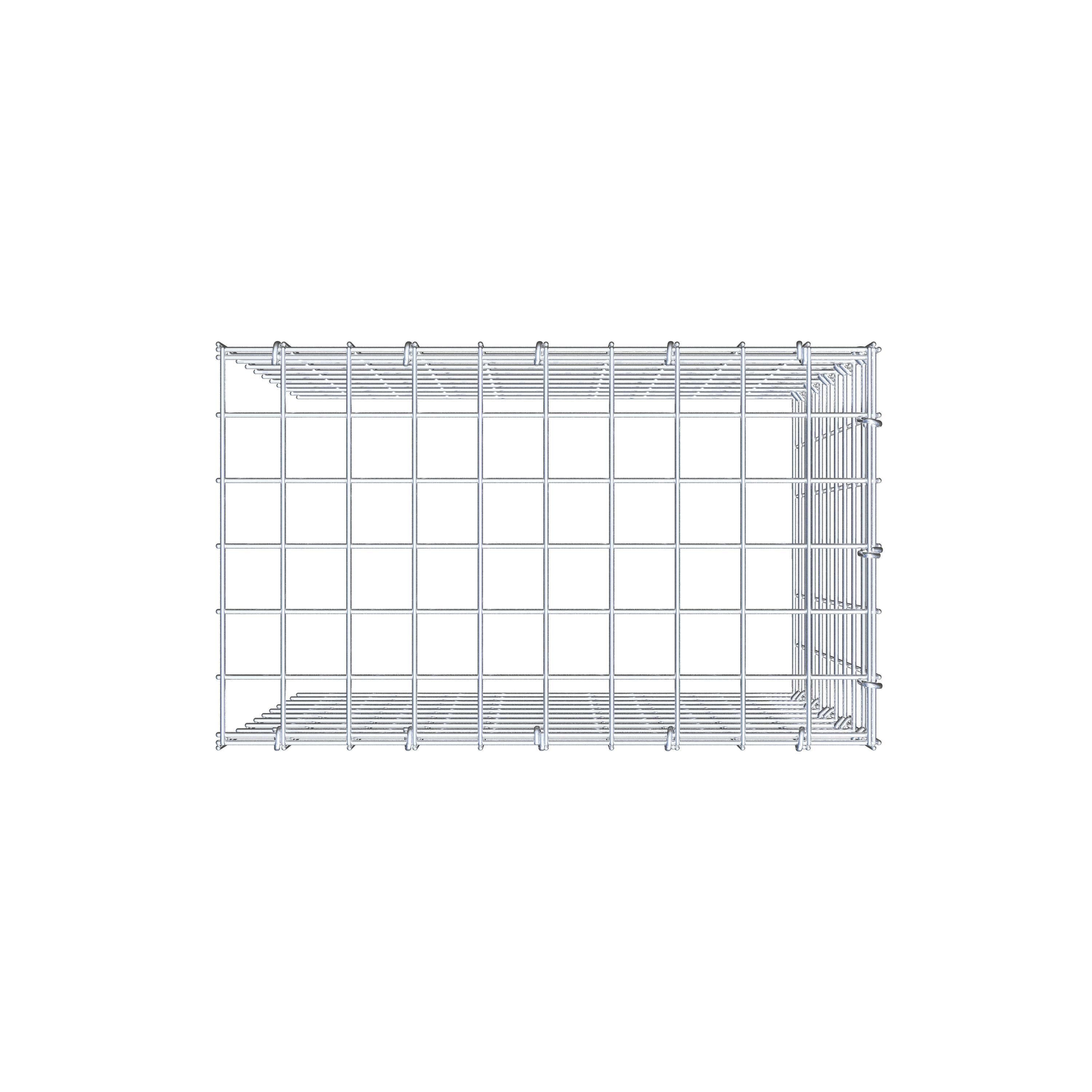 Mounted gabion type 4 50 cm x 50 cm x 30 cm (L x H x D), mesh size 5 cm x 5 cm, C-ring