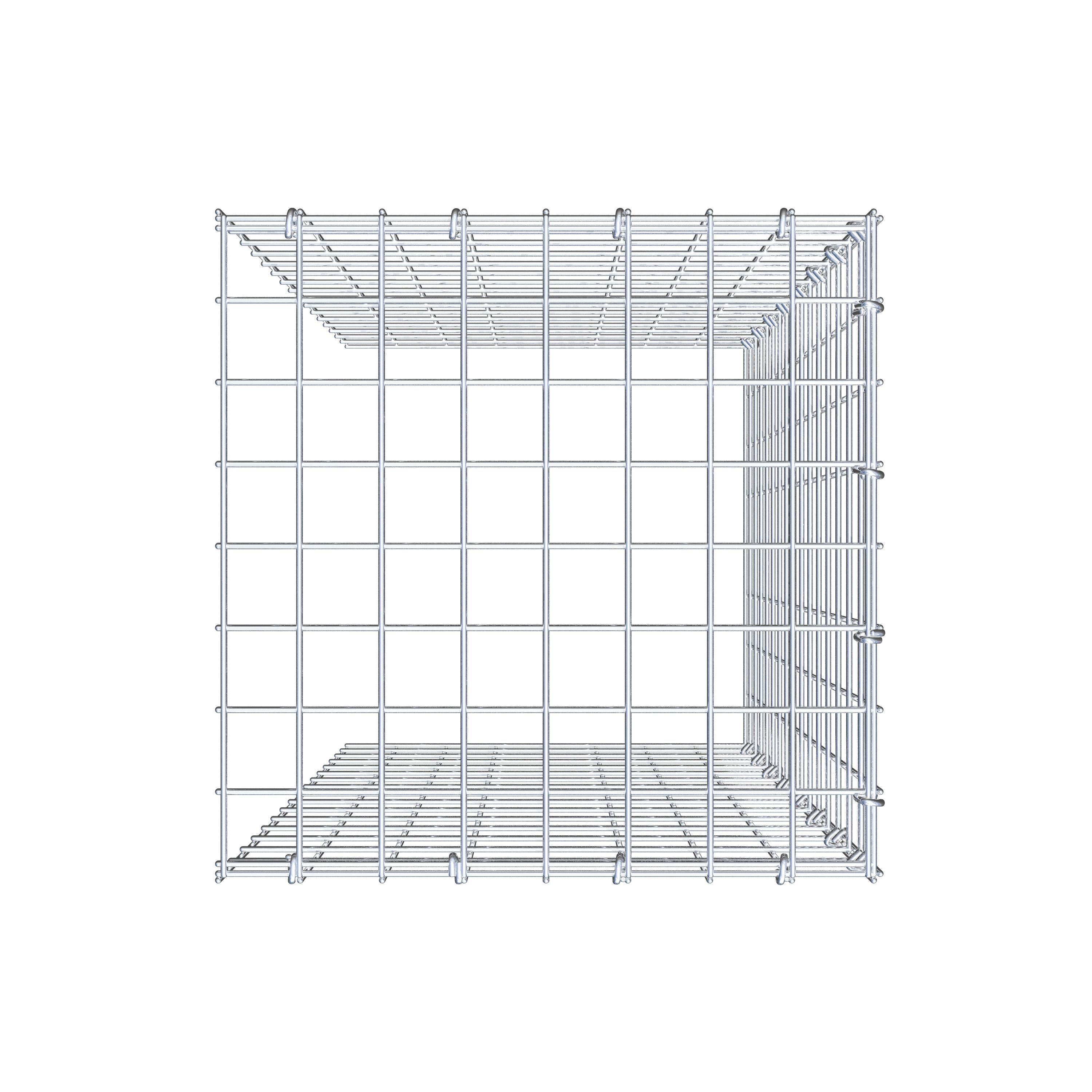 Anbaugabione Typ 4 80 cm x 40 cm x 40 cm (L x H x T), Maschenweite 5 cm x 5 cm, C-Ring