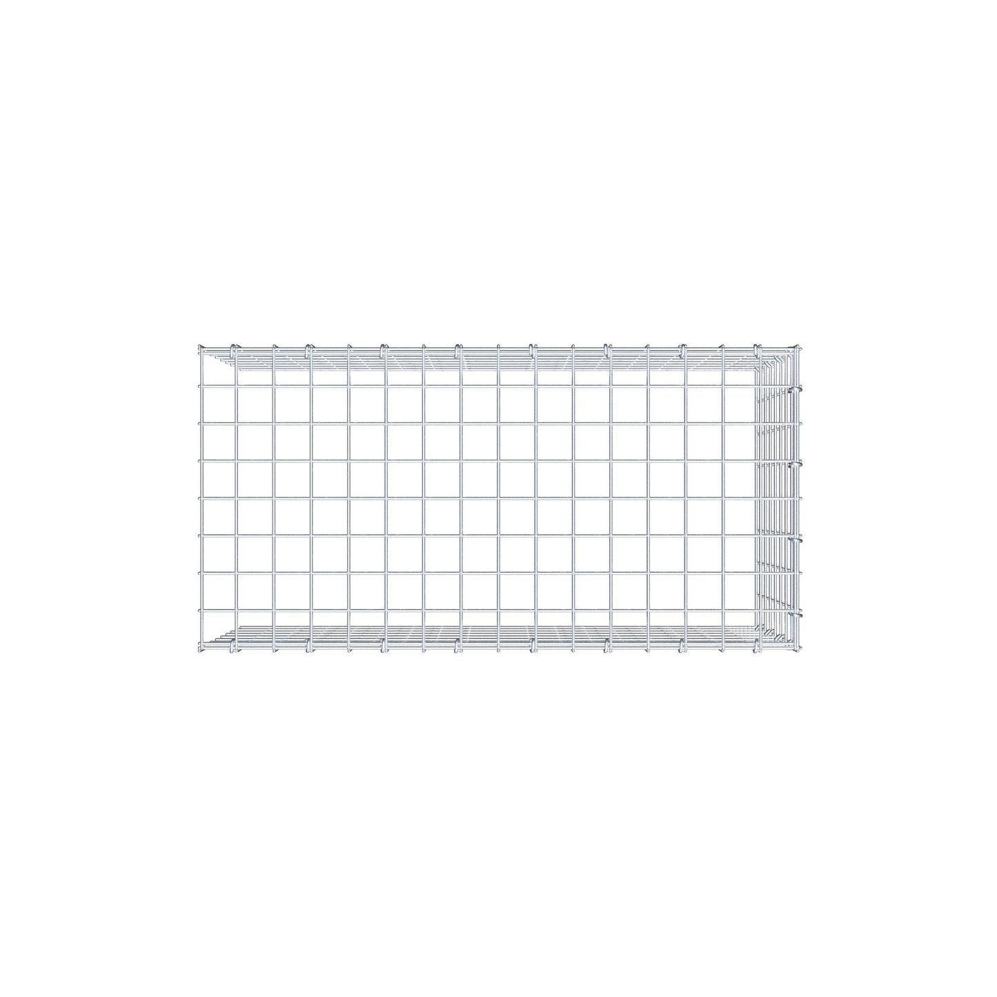 Monteret gabion type 4 80 cm x 40 cm x 40 cm (L x H x D), maskestørrelse 5 cm x 5 cm, C-ring