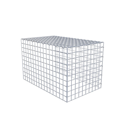 Monteret gabion type 4 80 cm x 50 cm x 50 cm (L x H x D), maskestørrelse 5 cm x 5 cm, C-ring