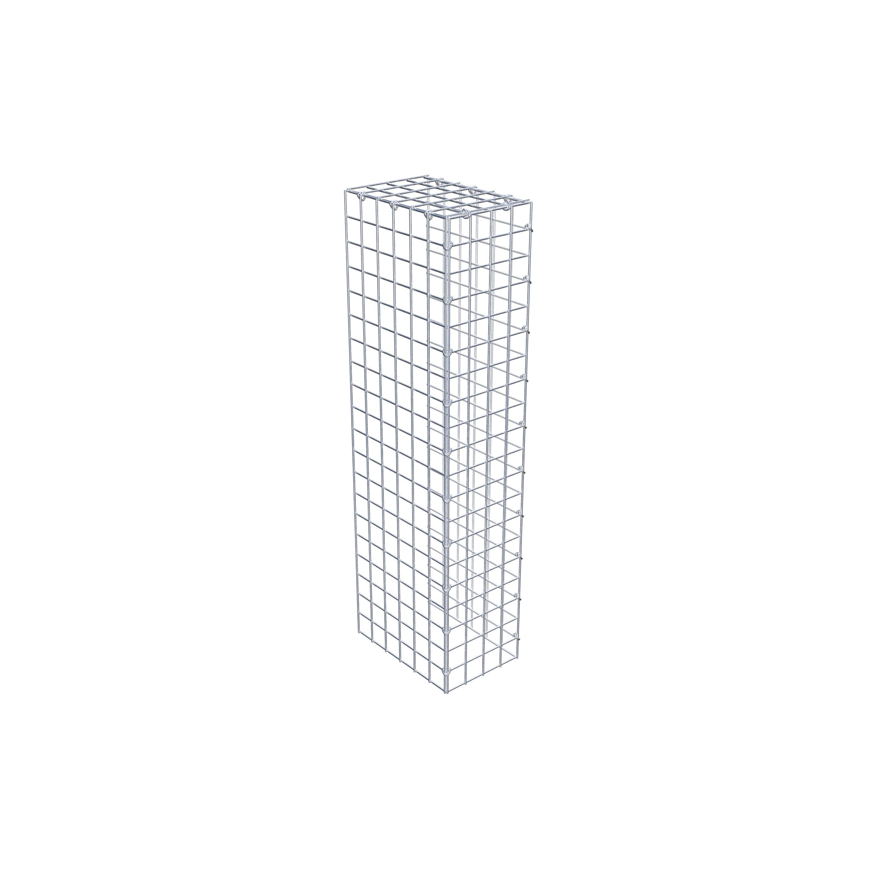 Monteret gabion type 4 100 cm x 30 cm x 20 cm (L x H x D), maskestørrelse 5 cm x 5 cm, C-ring