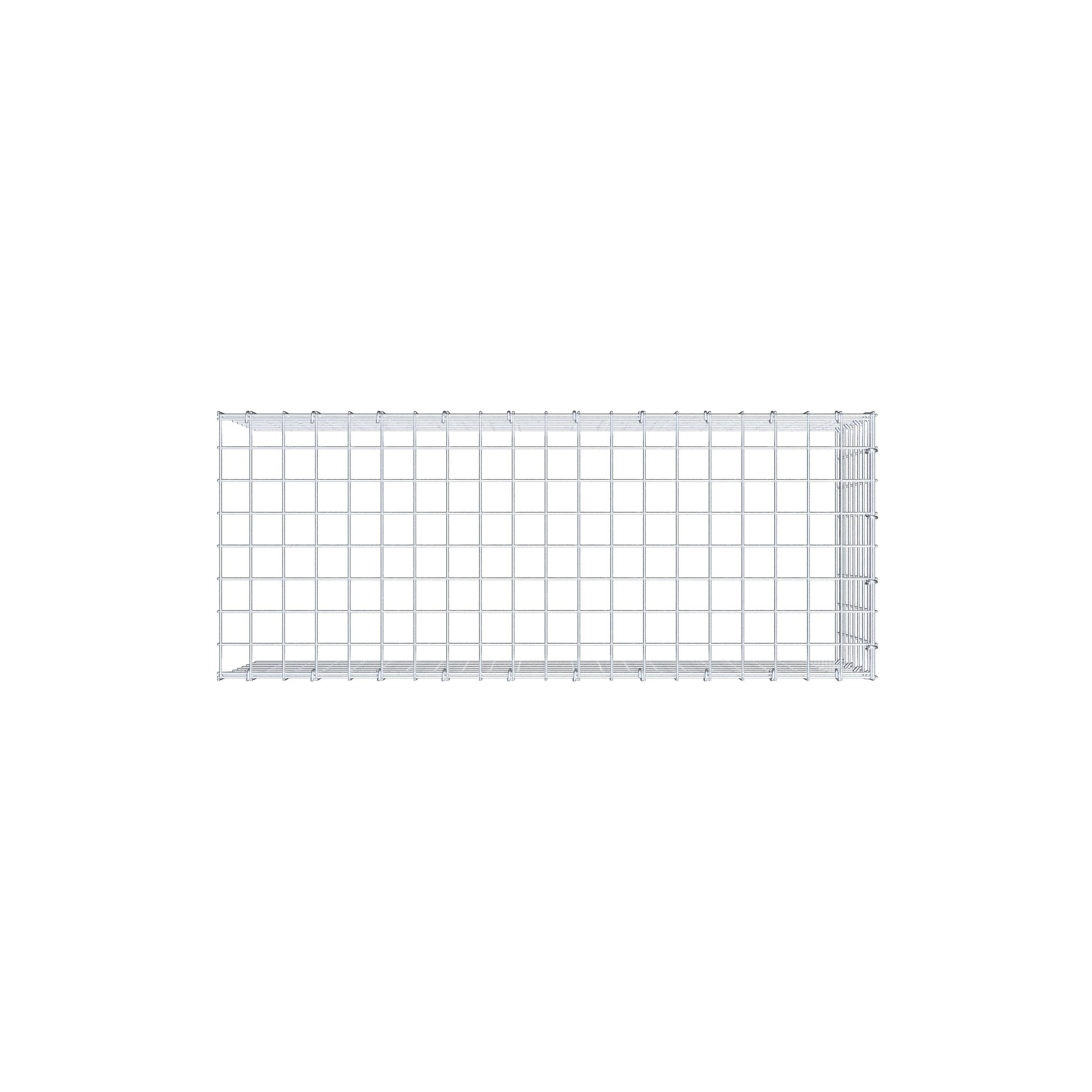 Gabbione aggiuntivo tipo 4 100 cm x 40 cm x 40 cm (L x H x P), maglia 5 cm x 5 cm, anello a C